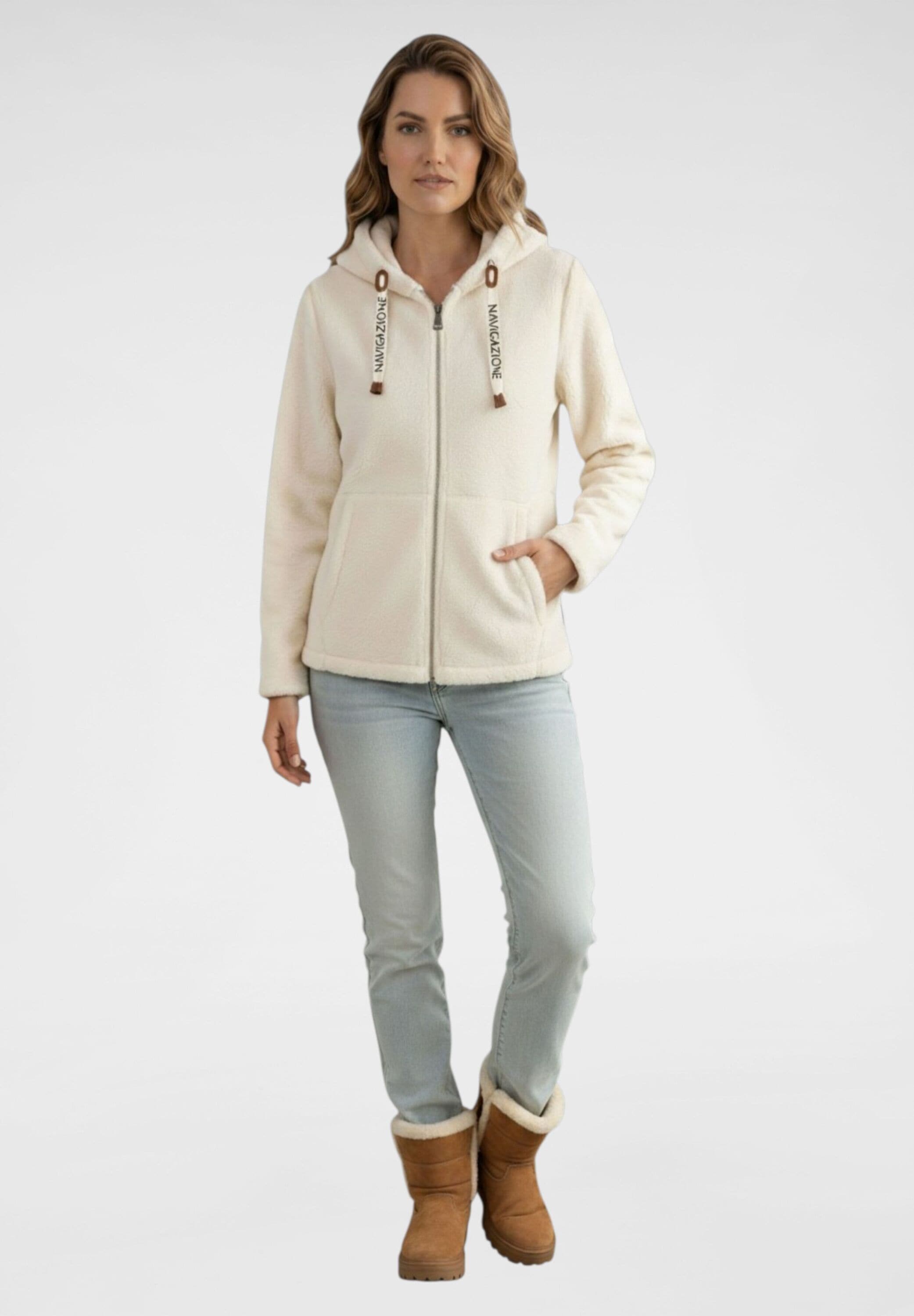 NAVIGAZIONE Sweatjacke »NAVIGAZIONE Jacke« Teddyfleece
