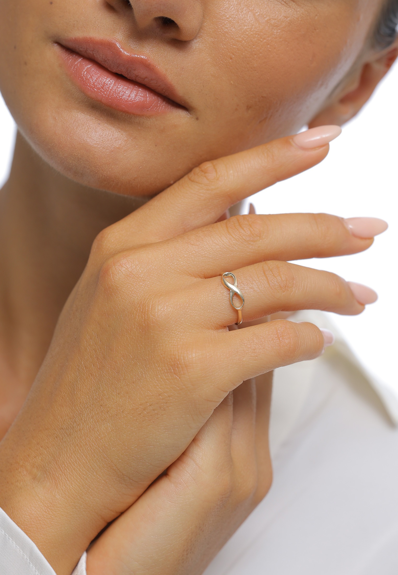 Elli Premium Silberring »Ring Infinity 375 Gelbgold«