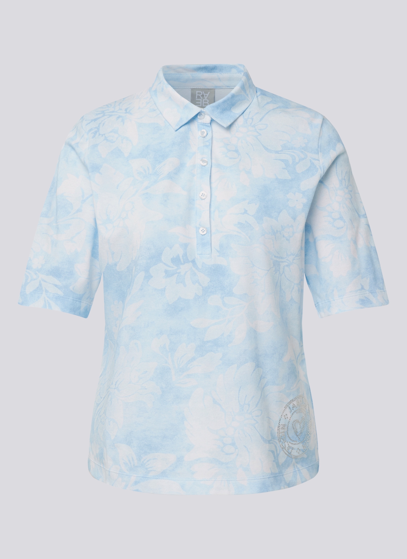 Rabe Poloshirt, mit floralem Muster