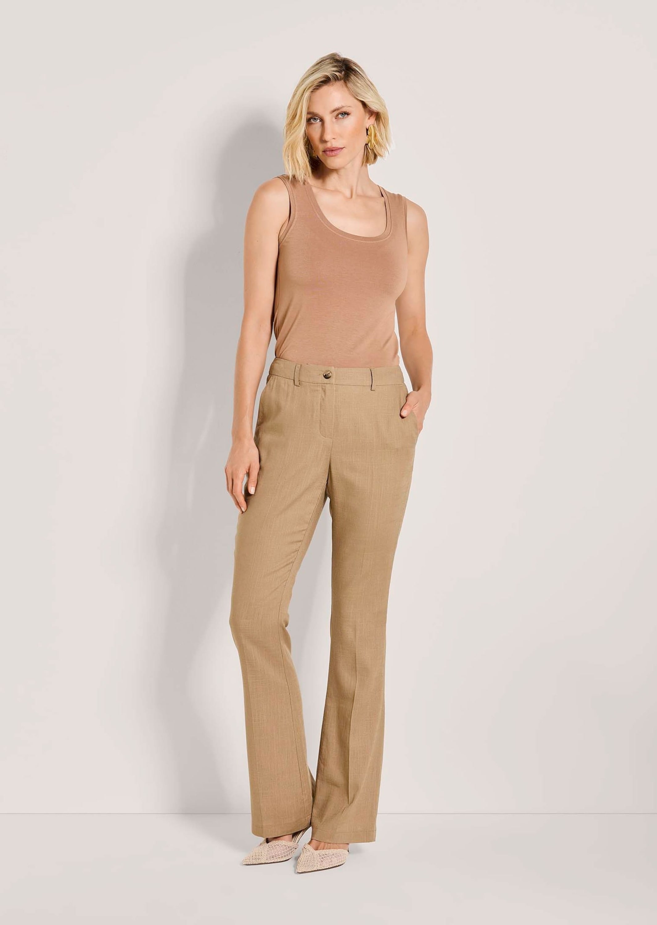 MADELEINE Bügelfaltenhose »Bügelfaltenhose Stoffhose mit Formbund«  Hose mit Bootcut