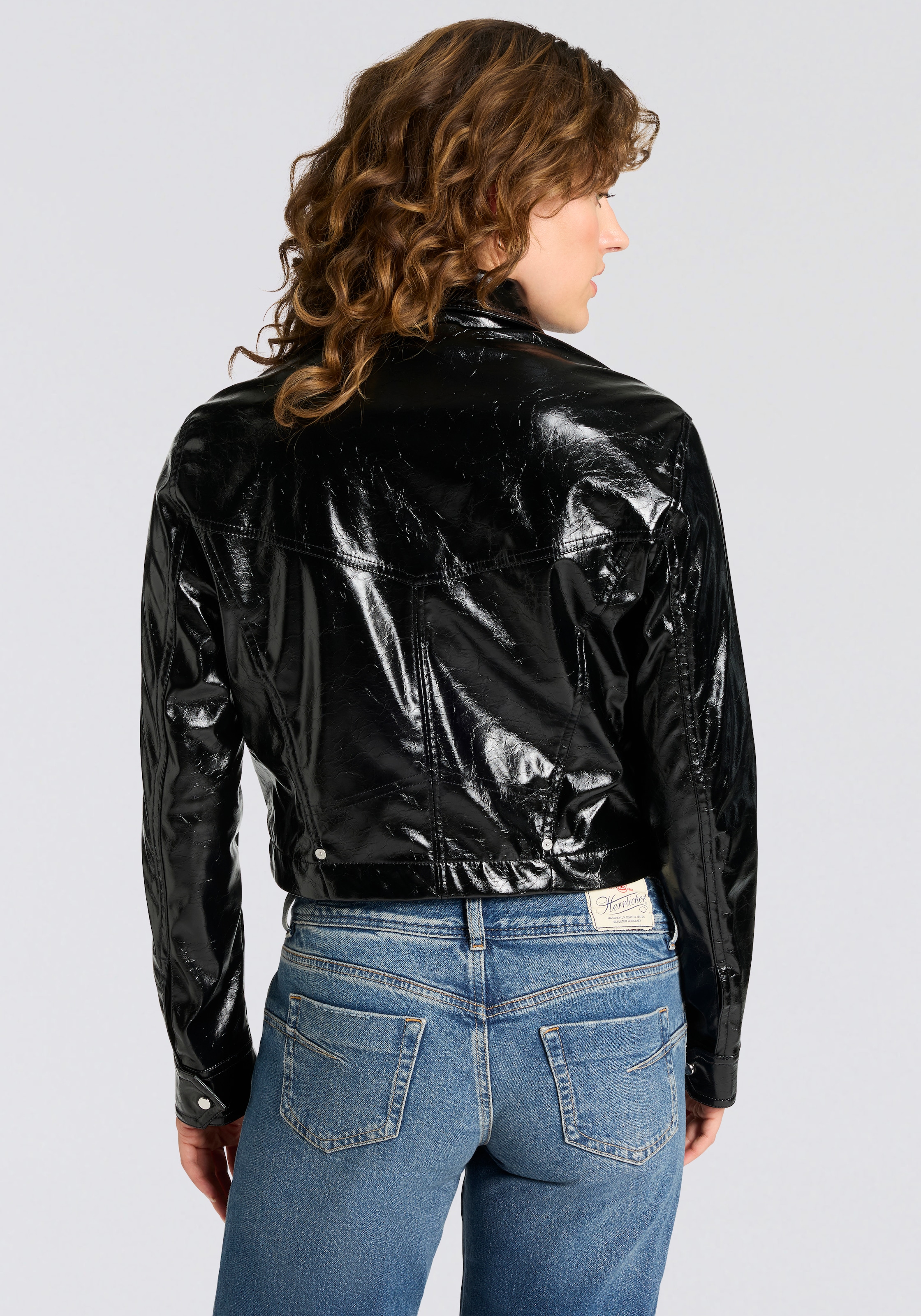 BOSS ORANGE Kurzjacke »Jasita Premium Damenmode« in Lederoptik