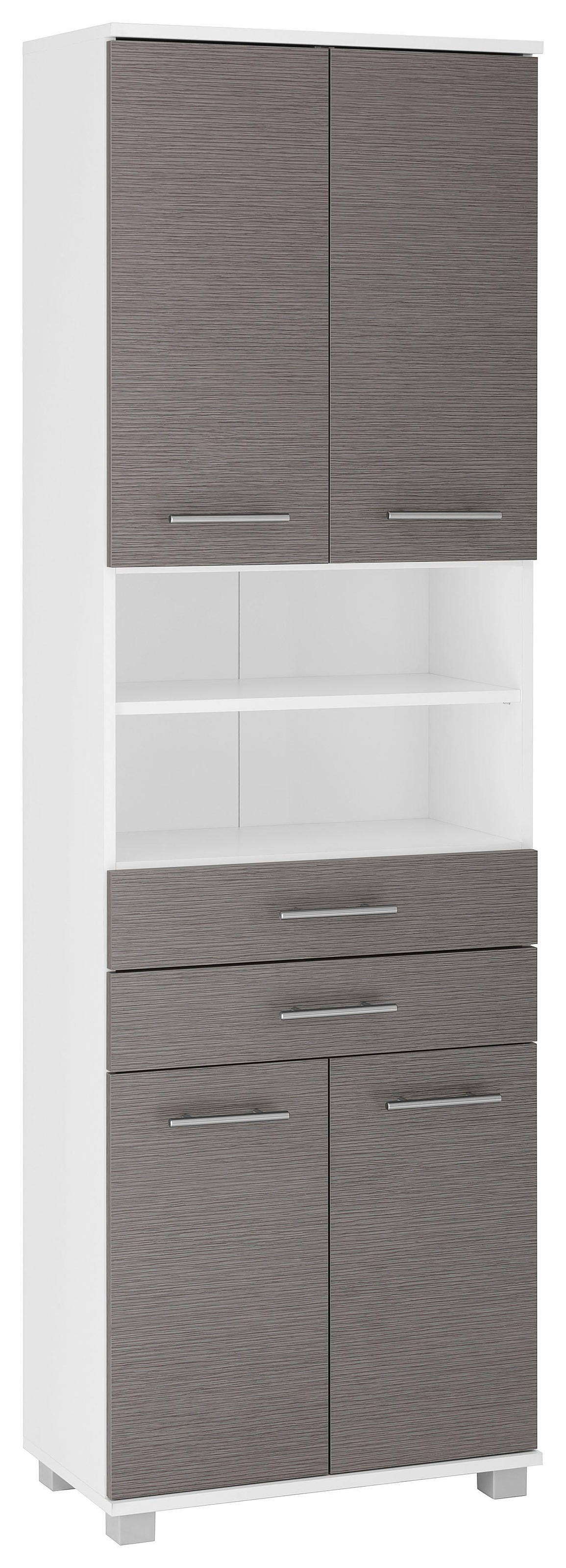 Schildmeyer Hochschrank »Palermo«, Breite 60 cm, verstellbare Einlegeböden, Metallgriffe, 2 Schubkästen & 4 Türen