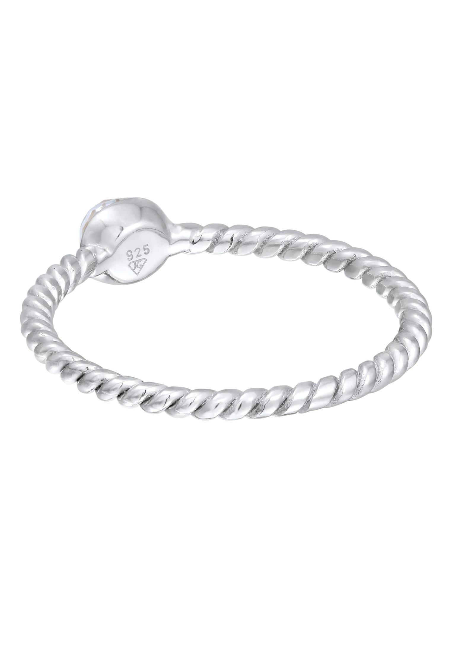Elli Silberring »Ring Solitär Kristalle facettiert 925 Silber«