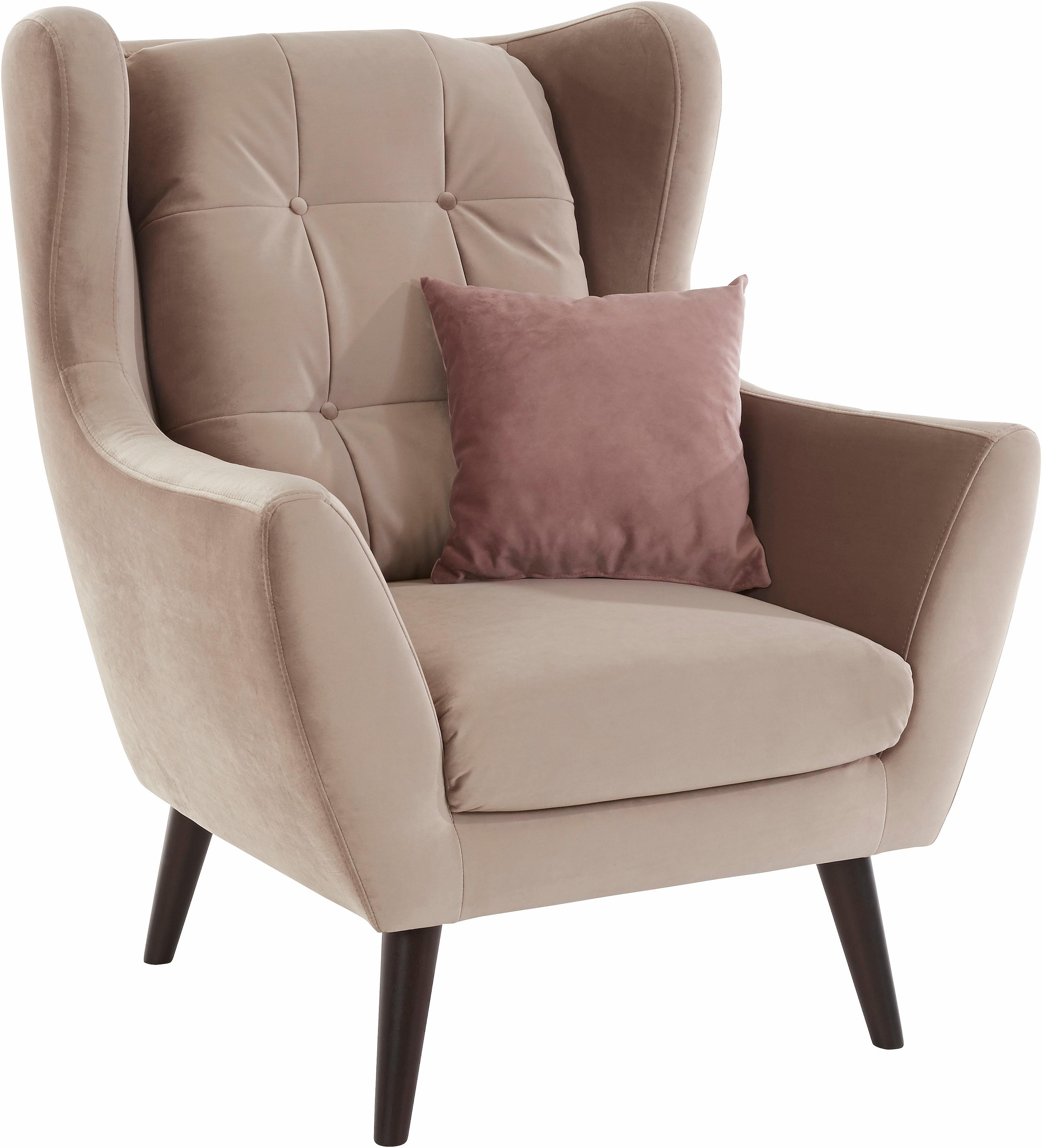 andas Ohrensessel »Hemmink, Sessel, Loungesessel«, mit Knopfheftung