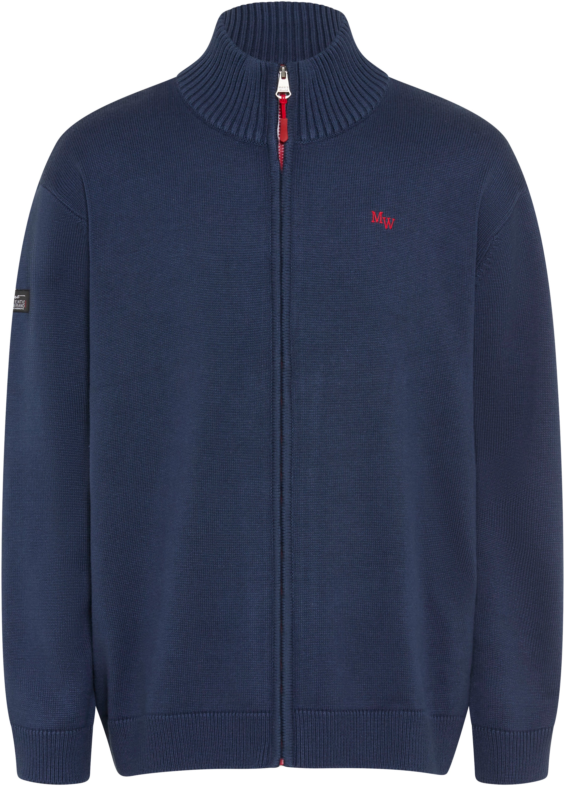 Man's World Plus Strickjacke »auch in Grosse Größen bis Gr. 7XL« Regular Fit, Langarm, mit Stehkragen, mit Reißverschluss