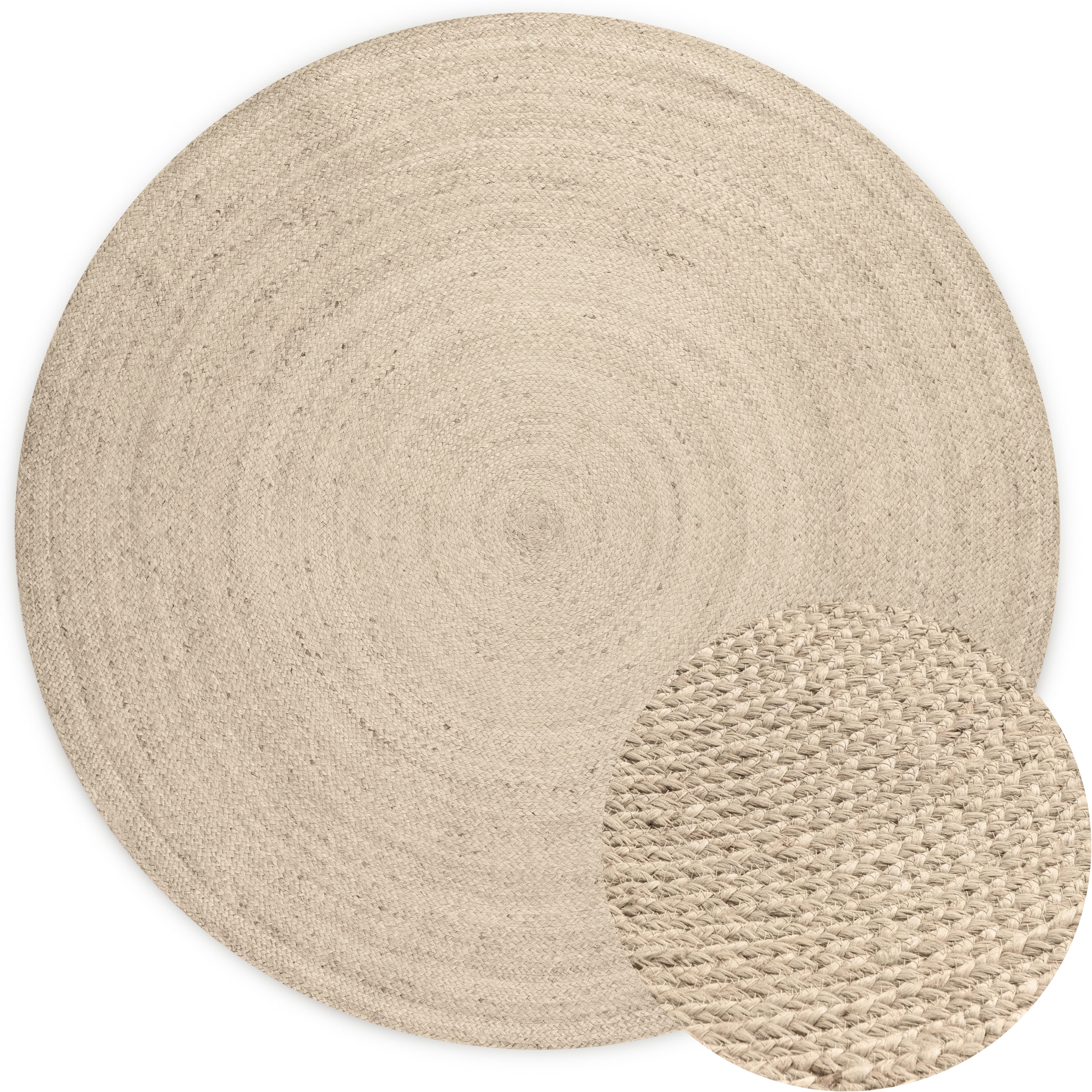 HANSE Home Teppich »Rangpur Juteteppich, auch in oval« oval 10 mm Höhe handgewebt, 100% Jute , Natur, Wohnzimmer, Flur, Boho, Skandi