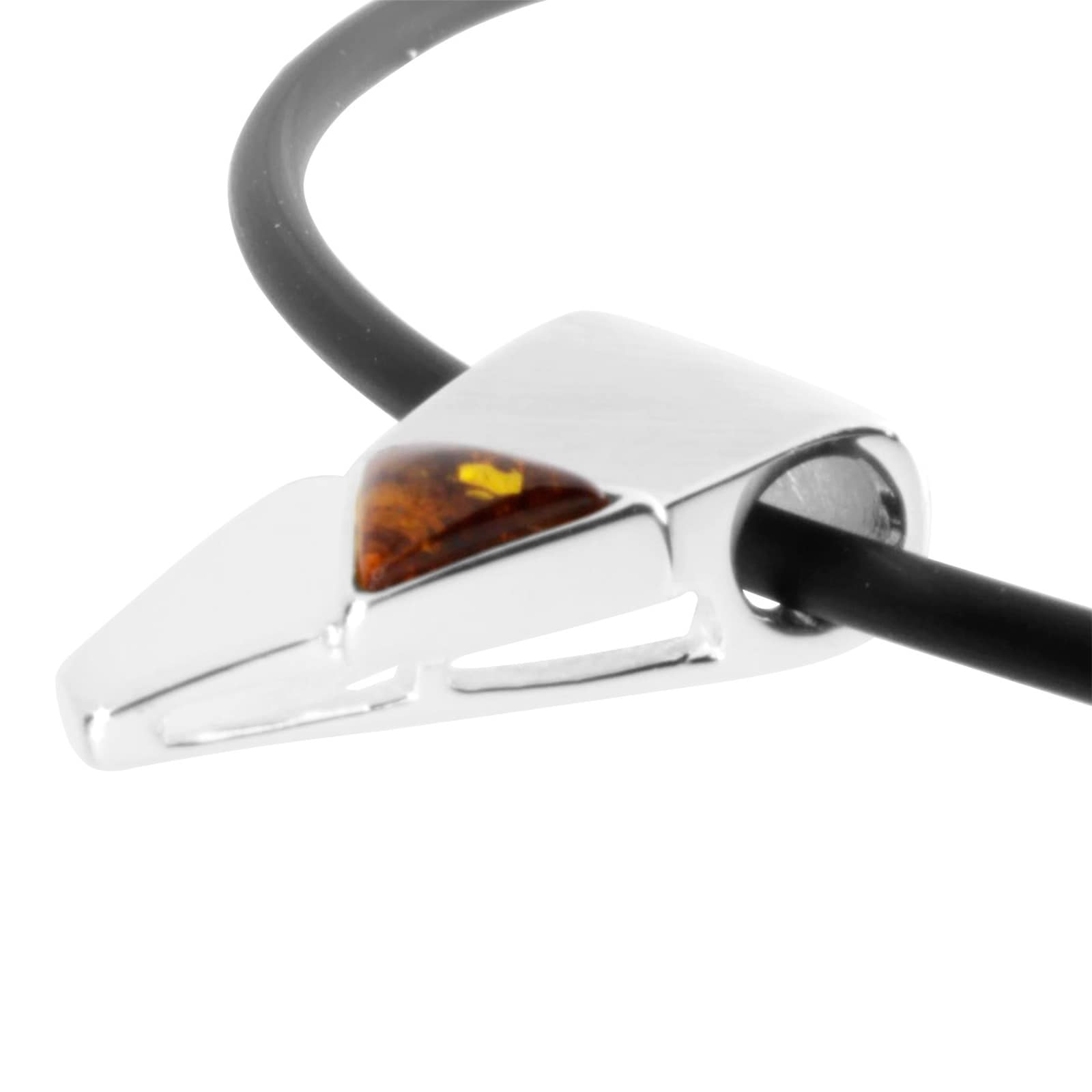 OSTSEE-SCHMUCK Kette mit Anhänger »- Gleiter-Kirsti - Kautschukband - Silber 925/000 - Bernstein«