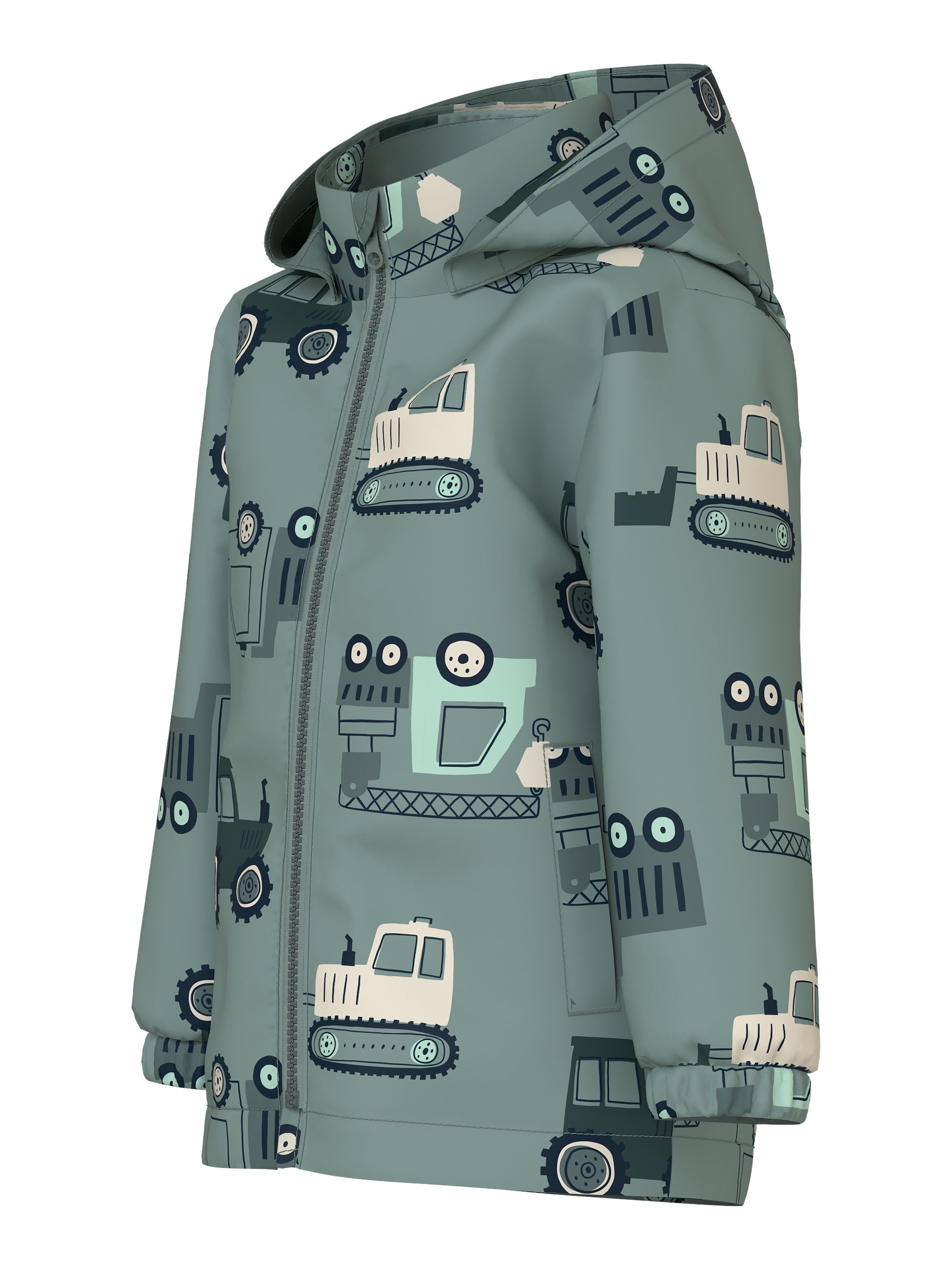 Name It Outdoorjacke »NMMMAX JACKET LI AOP NOOS« mit Kapuze reflektierende Details, wasserabweisend