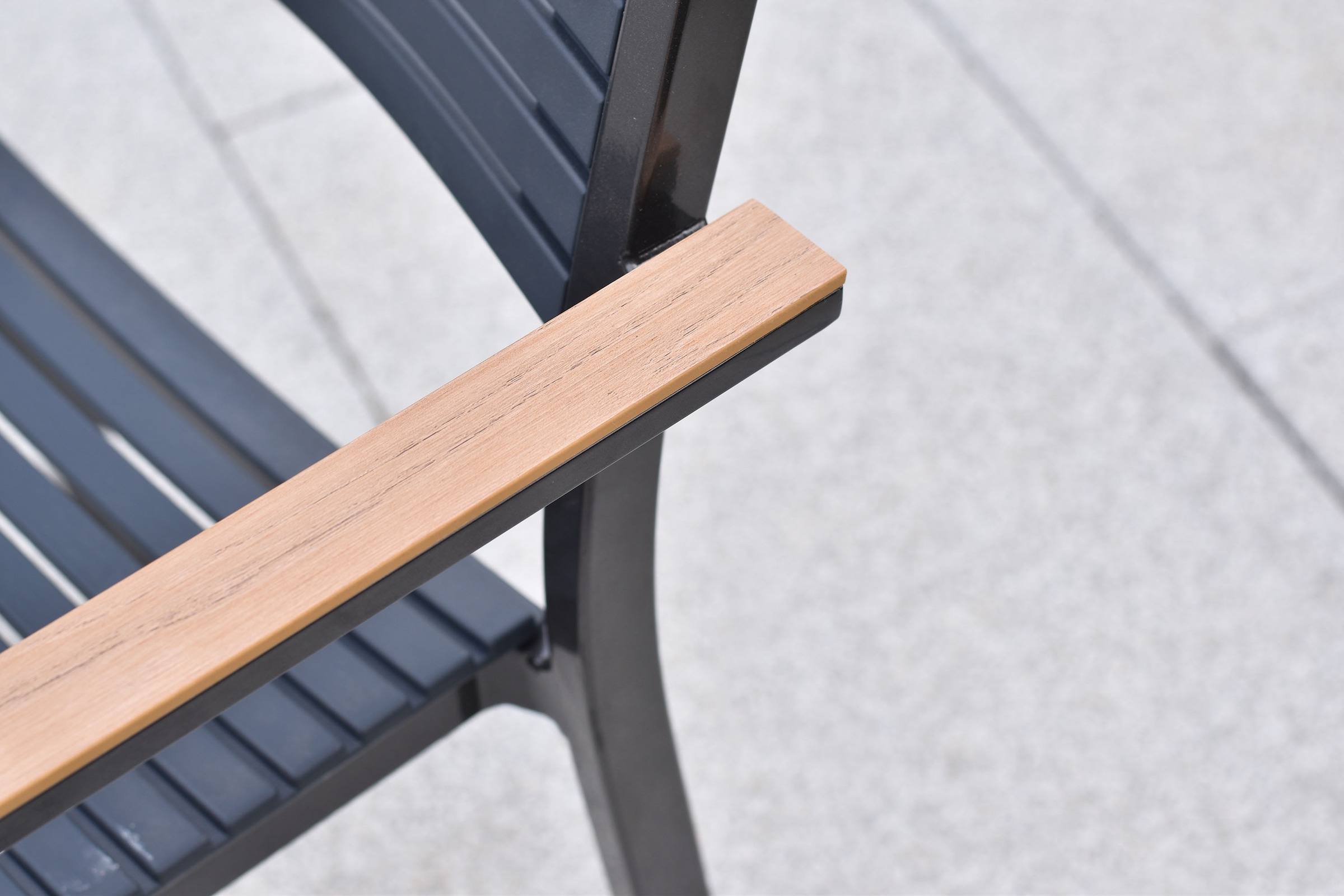 MERXX Garten-Essgruppe »»Paliano«« Set, 7 Stk. tlg. Applikationen, Armlehnen und Tischplatte aus Kunststoff in Holzoptik