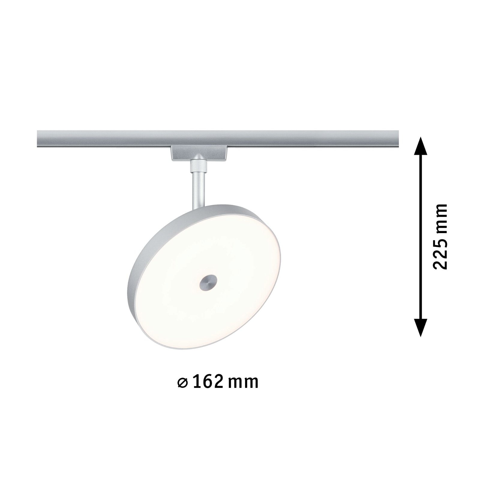 Paulmann Schienensystem-Leuchten »URail Schienenspot Hildor 850lm 15W 3000K 230V Chrom matt«, 3-Step-Dimmbar