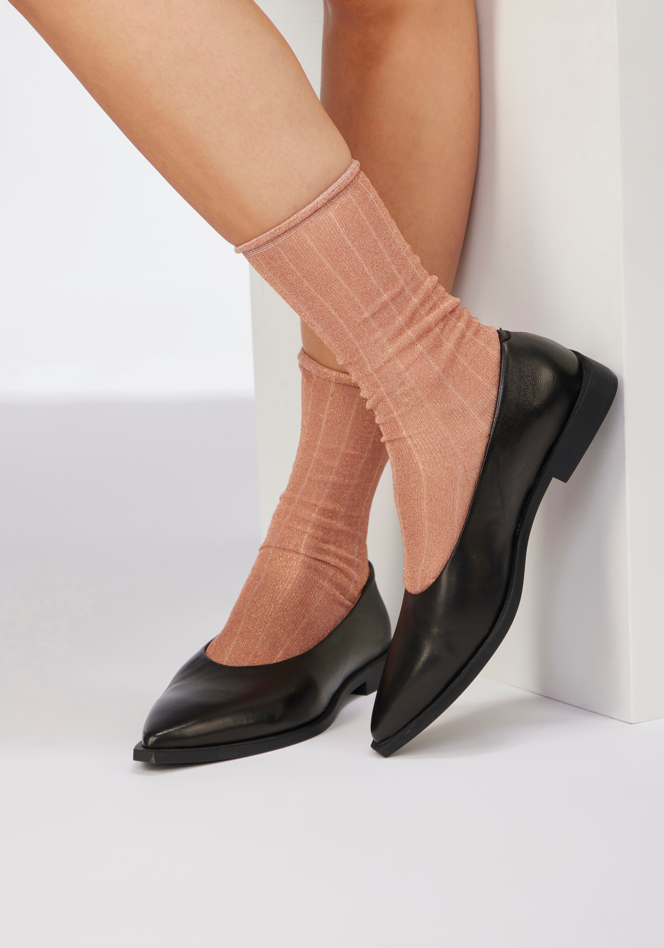 Copenhagen Studios Langsocken Packung, 2 Paar tlg. transparent und mit Glitzer