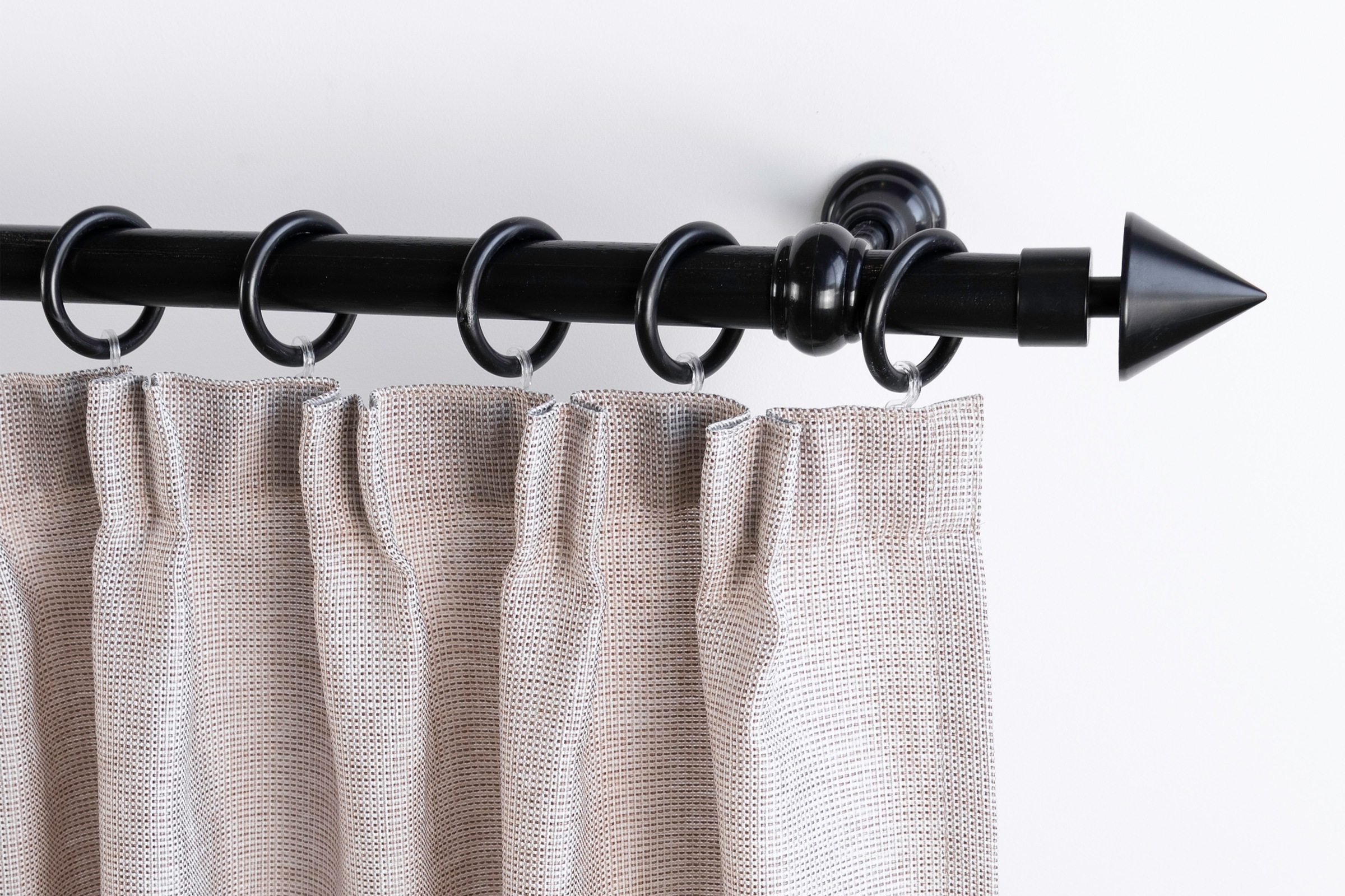 GARESA Gardinenstange »SEMARA« Ø 28 mm 1 läufig-läufig Wunschmaßlänge Vorhanggarnitur, Kunststoff, verlängerbar, mit Ringe/2 Lauf Gleiter