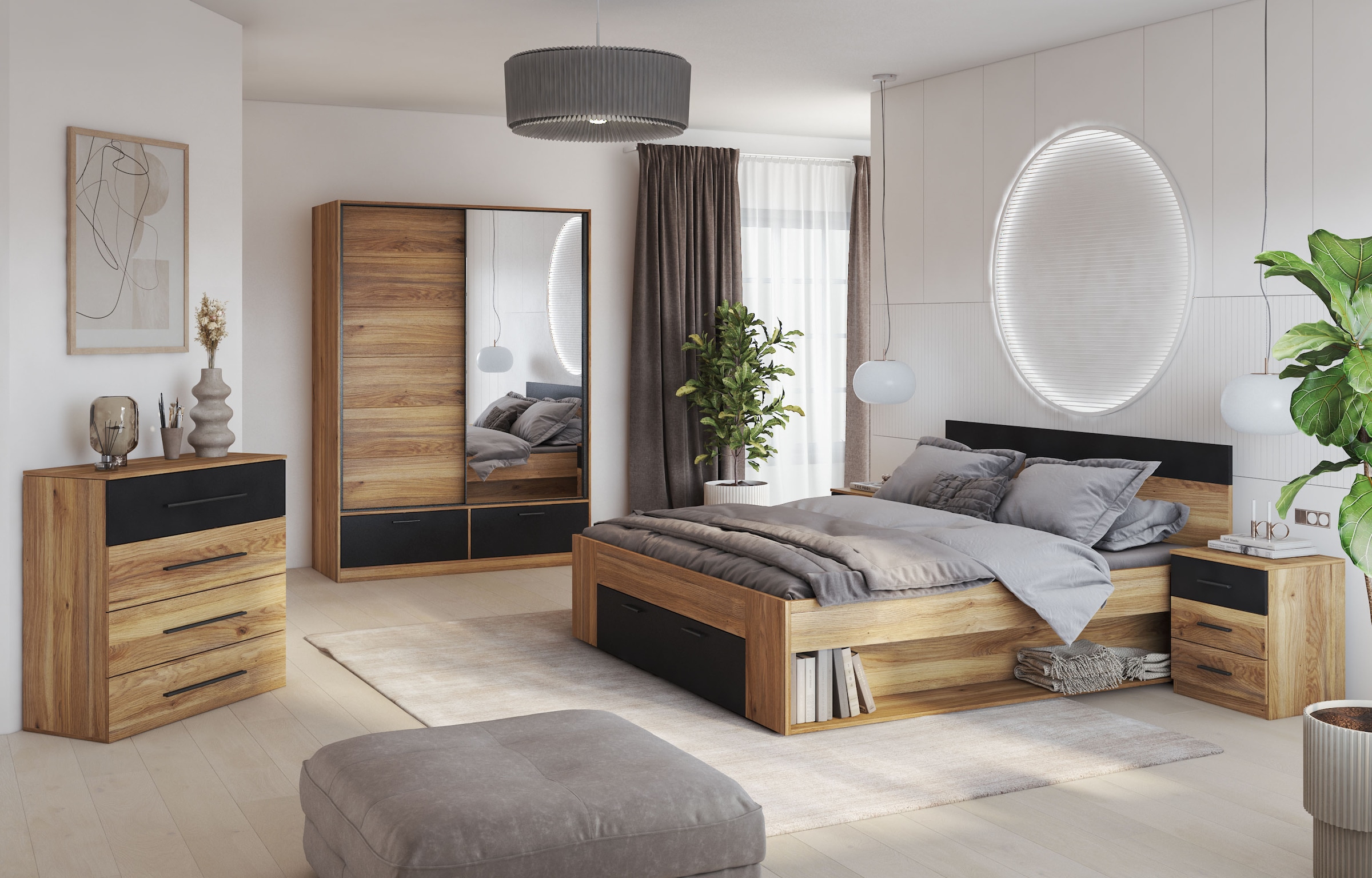 Home affaire Kommode »Faweza,Breite 91 cm, Schubladenkommode, Sideboard mit Schublden«, Mehrzweckschrank viel Stauraum