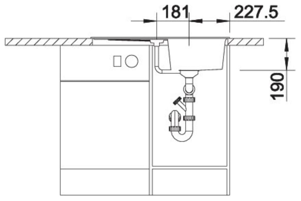 Blanco Edelstahlspüle »ZIA 45 S« 1 Stk. tlg. erhältlich in mehreren Farben