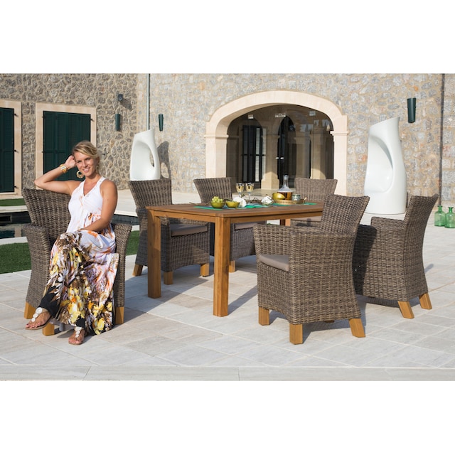 Polyrattan/Non-Wood, (Set, grau-braun OTTO »Toskana«, MERXX Gartensessel 2er Set, bei 2 St.),