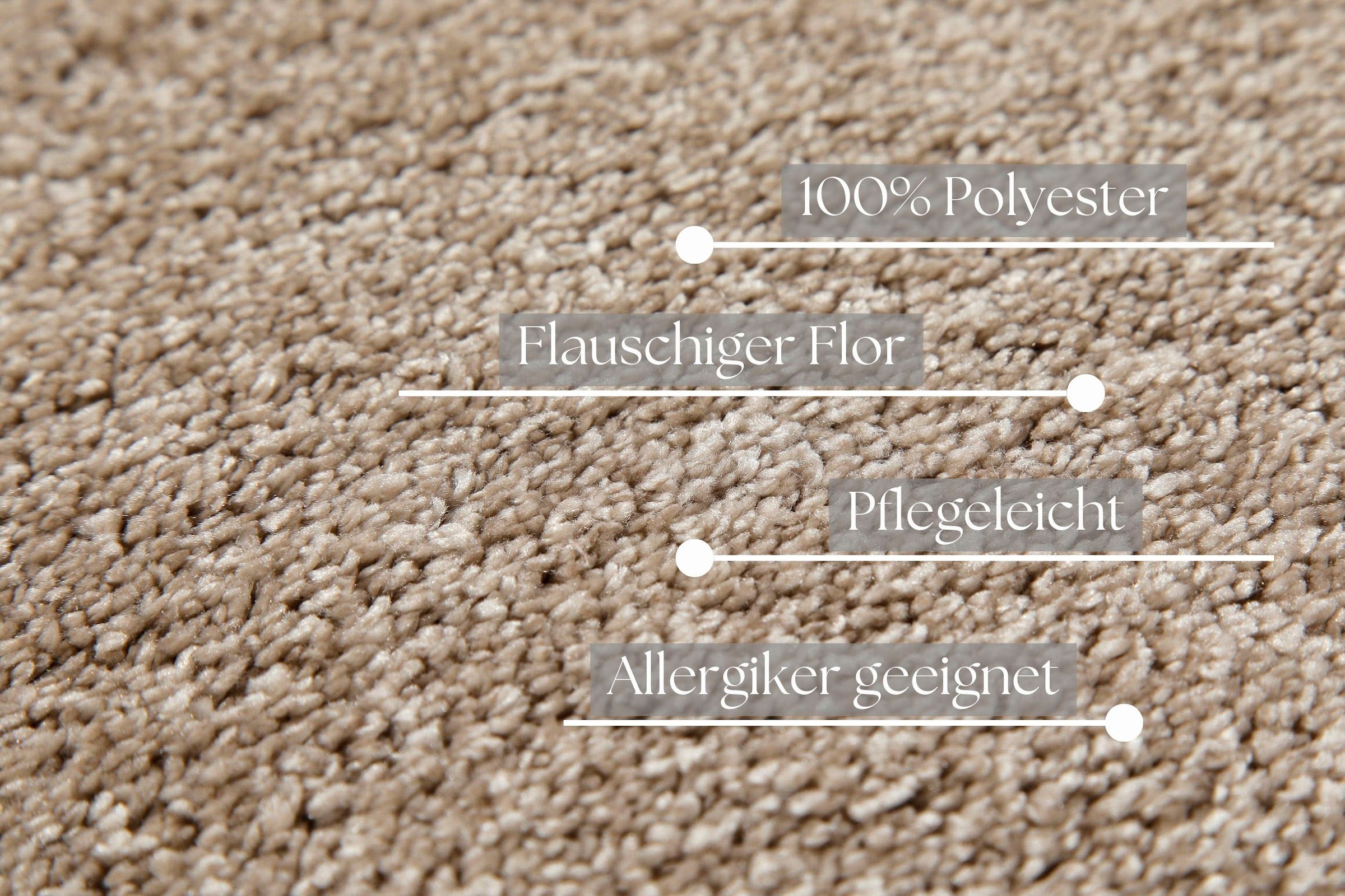 my home Hochflor-Teppich »Yvaine«, rund, 25 mm Höhe, Langflor, Shaggy, dichter weicher Hochflor, meliert, Wohnzimmer