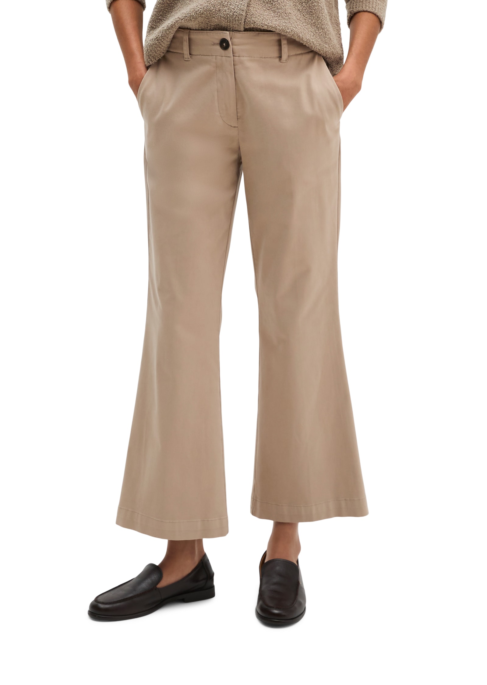 Marc O'Polo 7/8-Hose »MARTHE FLARED«  aus Baumwoll-Stretch-Satin, Flared Fit