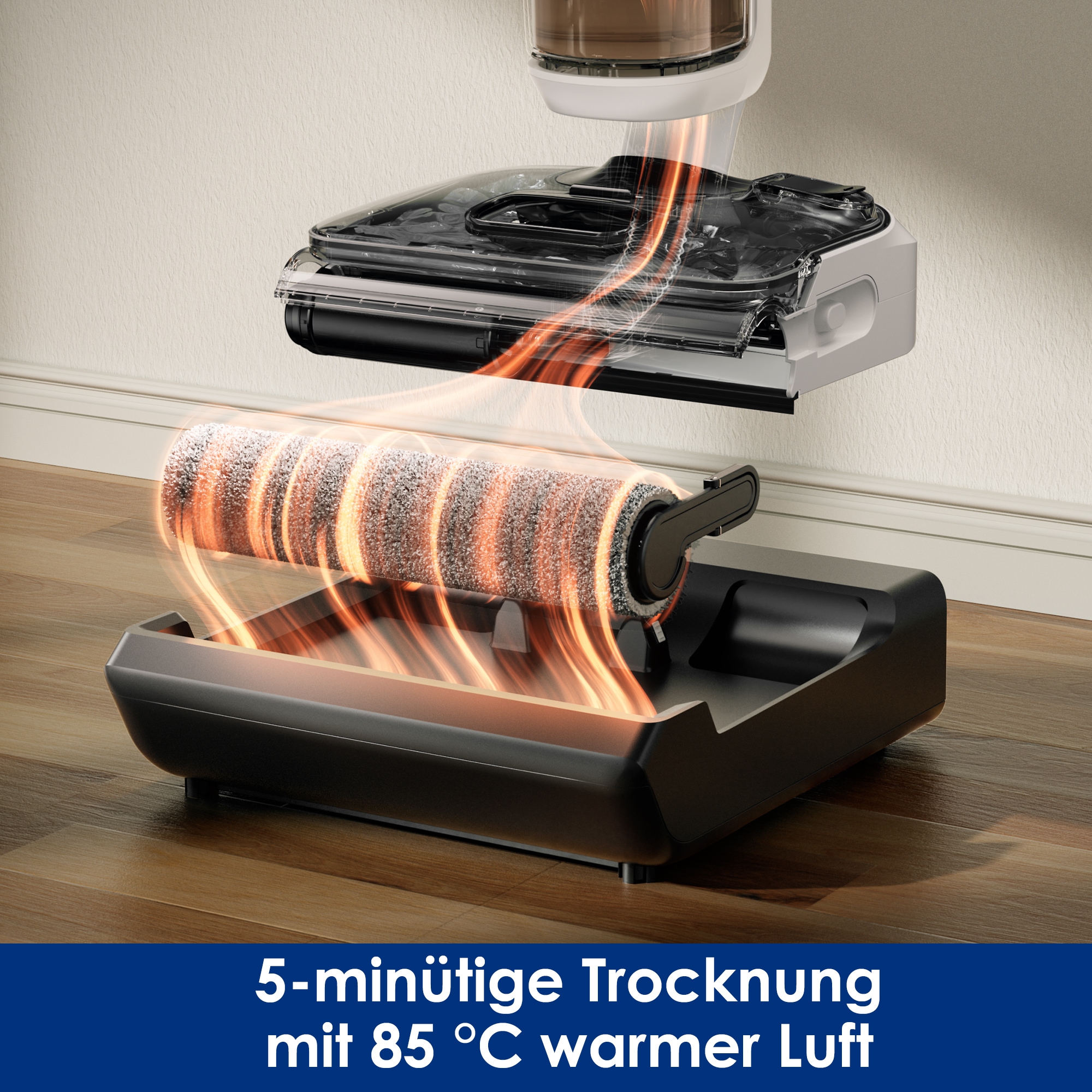 Tineco Nass-Trocken-Sauger »FLOOR ONE S5 Max 22.000pa Saugleistung, 85° Grad Selbstreinigung« Anti Allergiker HEPA Filter, nur 13,5cm hoch