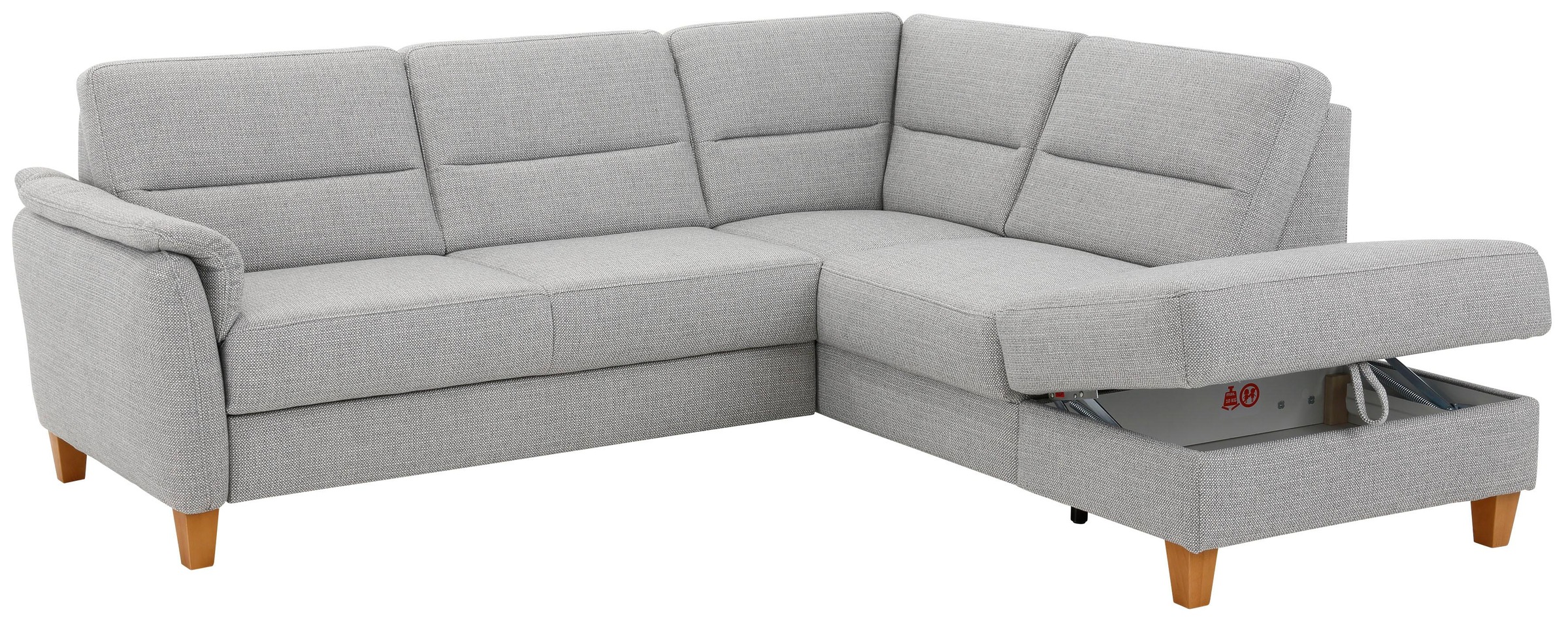 Home affaire Ecksofa »Palmera L-Form, B: 236 cm«, optional Bettfunktion & Bettkasten, Federkern