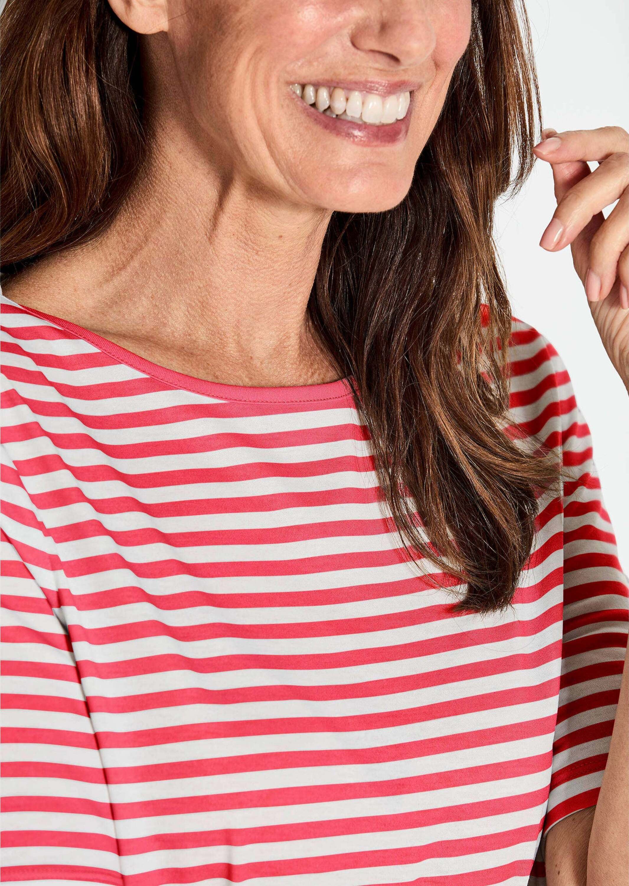 GOLDNER Kurzarmshirt »Kurzgröße Stilvolles Streifenshirt für Damen«