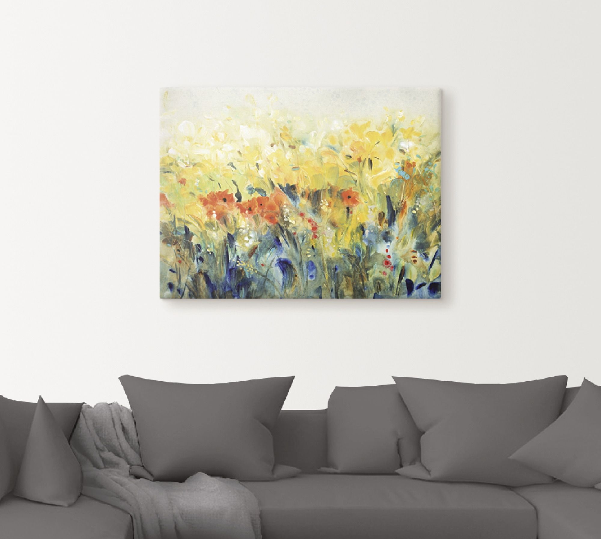 Artland Leinwandbild »Schwingende Blumen II« Blumenwiese 1 Stk. tlg. auf Holzrahmen gespannt