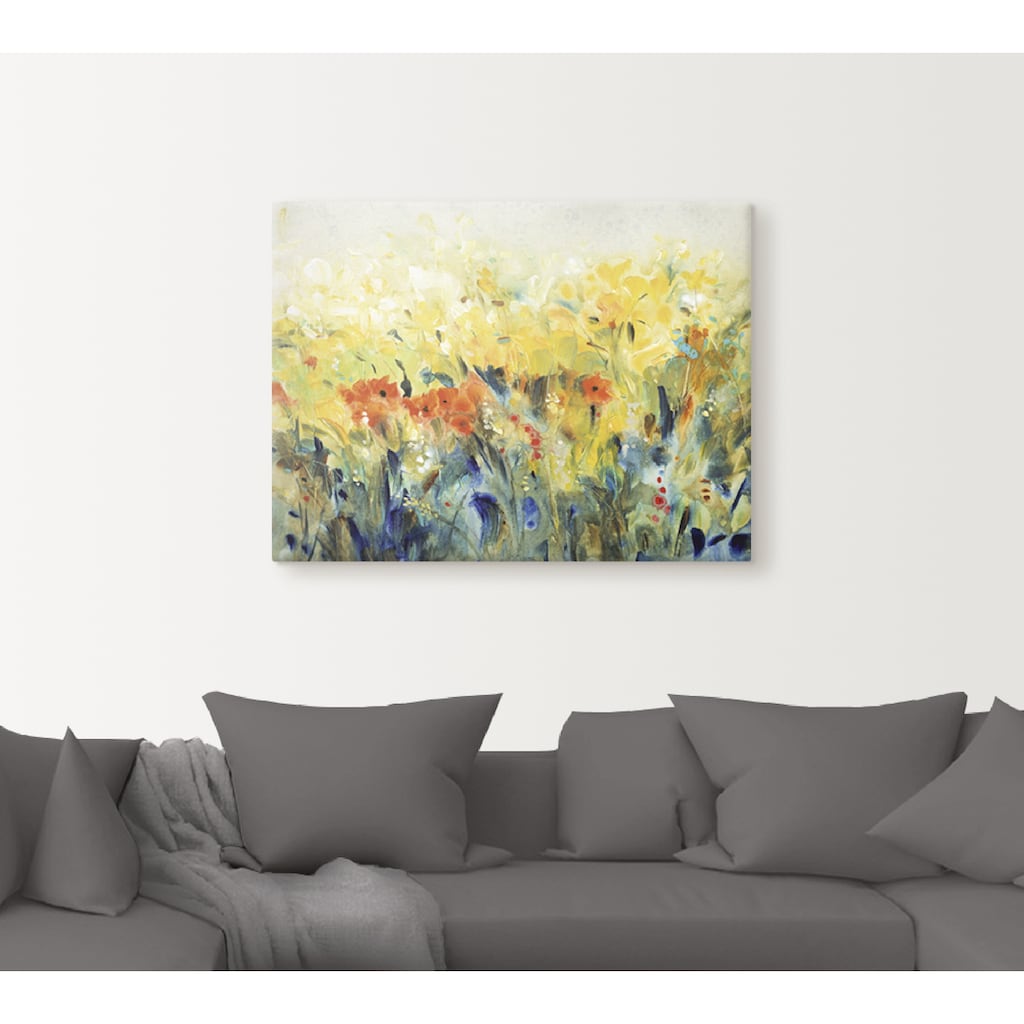 Artland Leinwandbild »Schwingende Blumen II«, Blumenwiese, (1 St.)