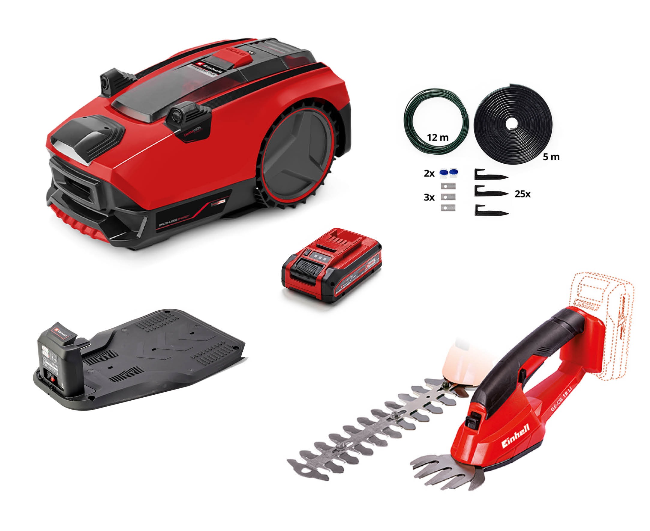 Einhell Rasenmähroboter »Einhell Mähroboter FREELEXO CAM 500 Kit«, (Set)