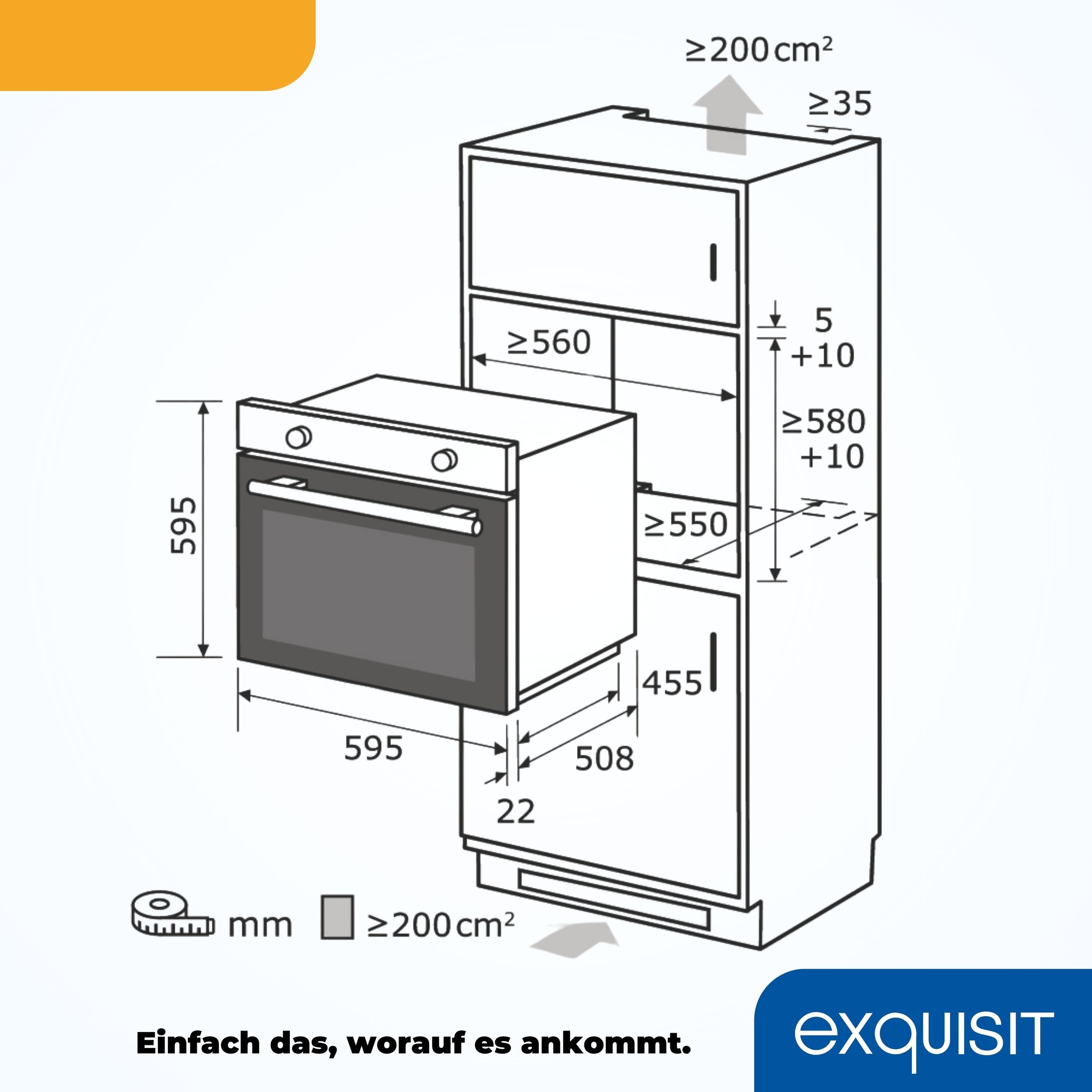 exquisit Backofen  »EBE76-9-H-020 weiss«, mit 1-fach-Teleskopauszug, Heißluft&Pizzastufe - ideal für ein Pizzabacken zuhause!Timer-Funktion