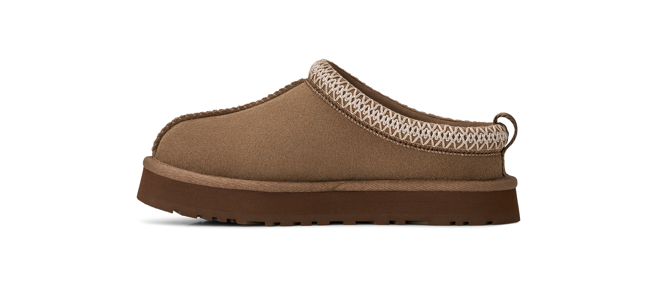 UGG Clog  Hausschuh, Schlupfschuh mit modischer Ethno-Textilbodüre
