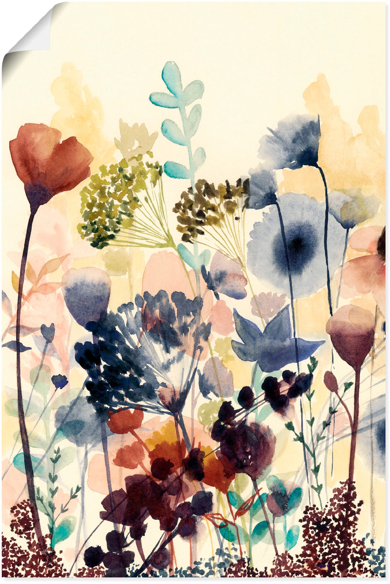 OTTO bei bestellen oder in Blumenwiese, »Sonnengetrocknete Wandbild online Poster (1 St.), Leinwandbild, I«, als Alubild, versch. Artland Wandaufkleber Blüten Größen
