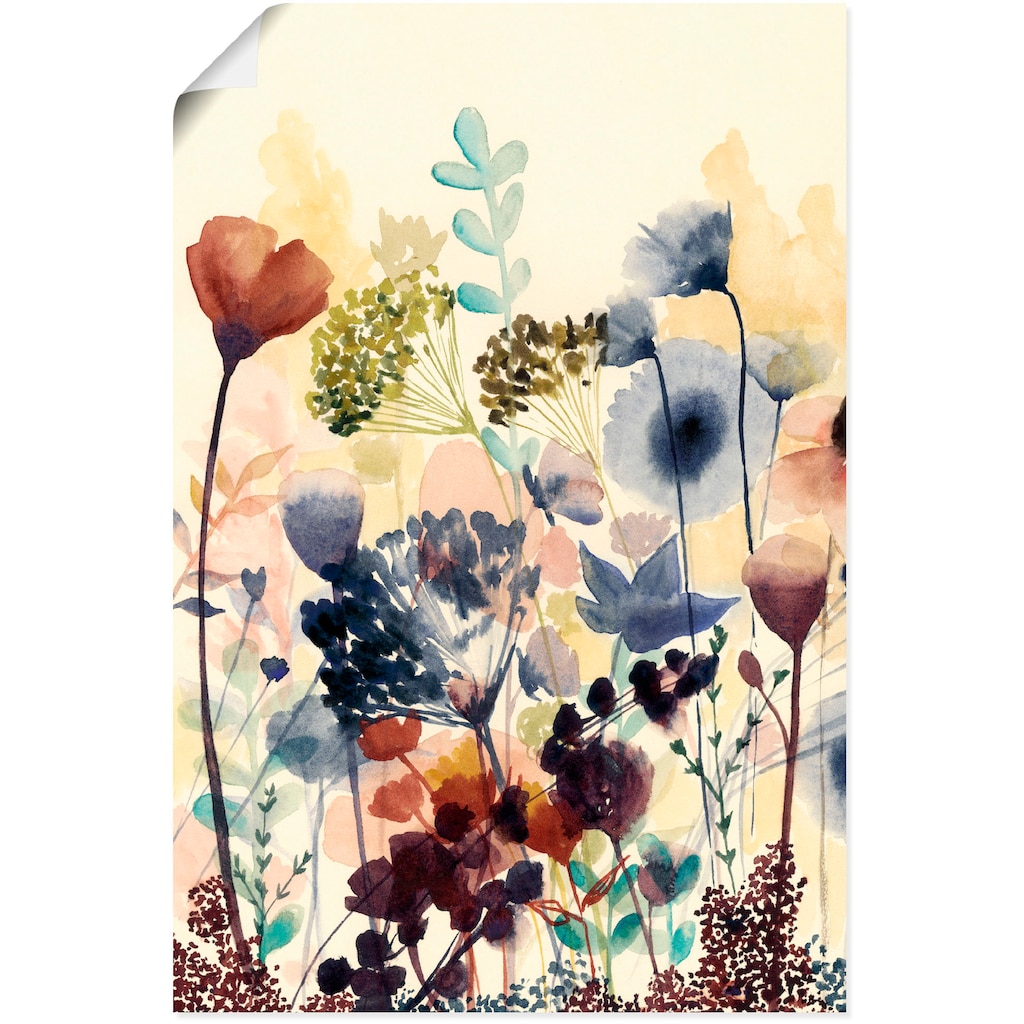 Artland Wandbild »Sonnengetrocknete Blüten I«, Blumenwiese, (1 St.)
