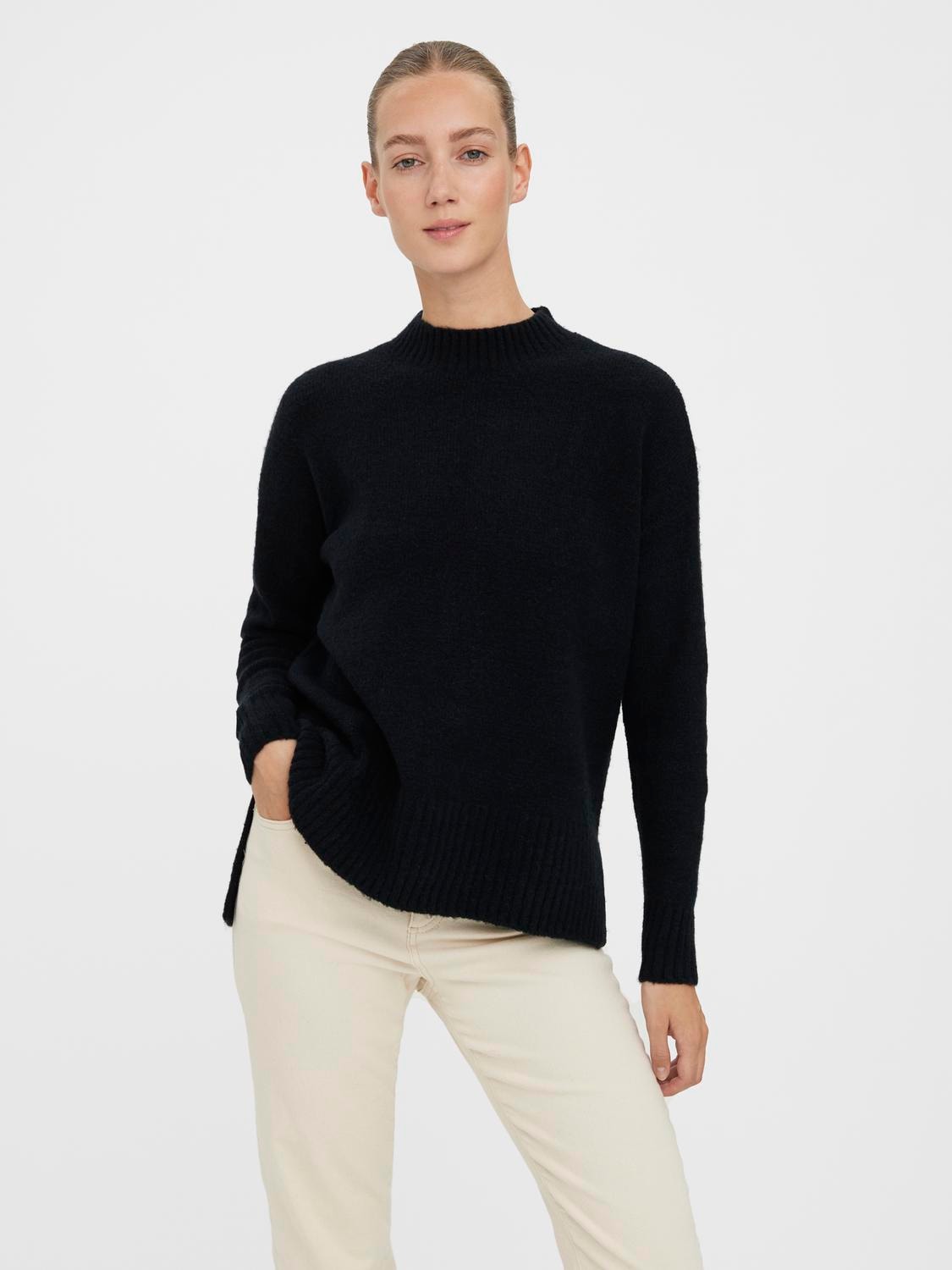 Vero Moda Stehkragenpullover »VMLEFILE OVERSIZE BOXY BLOUSE GA NOOS«