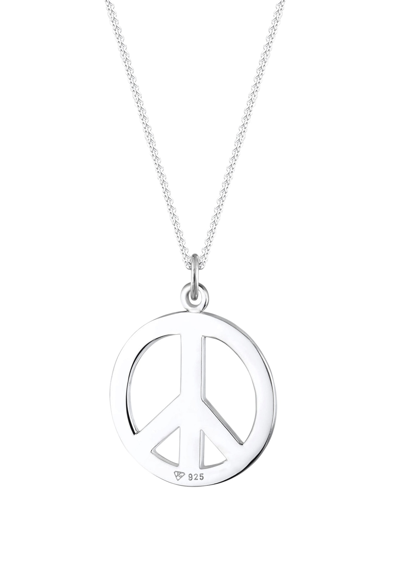 Elli Kette mit Anhänger »Halskette Boho Peace Zeichen 925 Silber«
