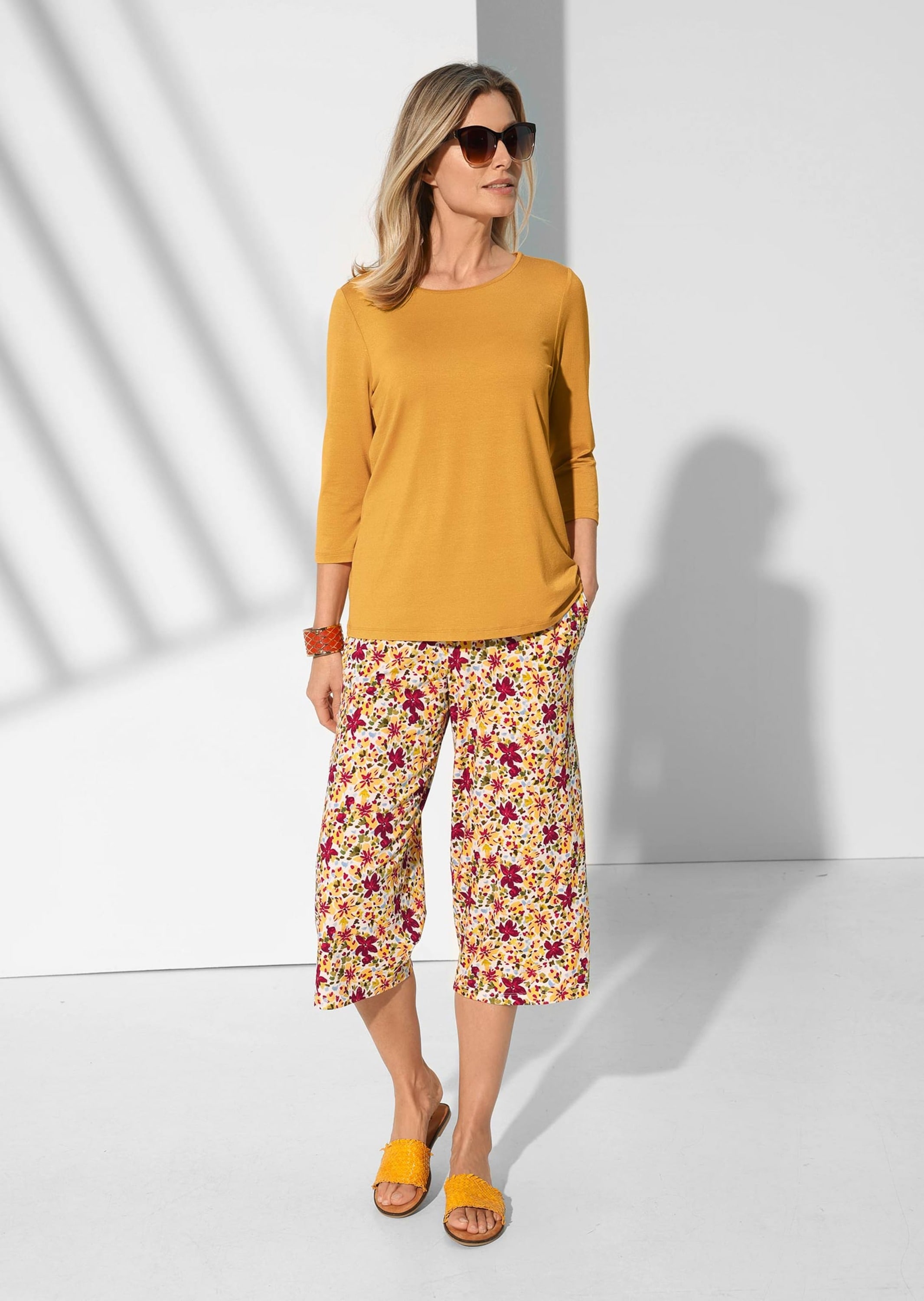 GOLDNER 3/4-Arm-Shirt »Trageangenehmes Viskoseshirt mit Elasthan« Ohne