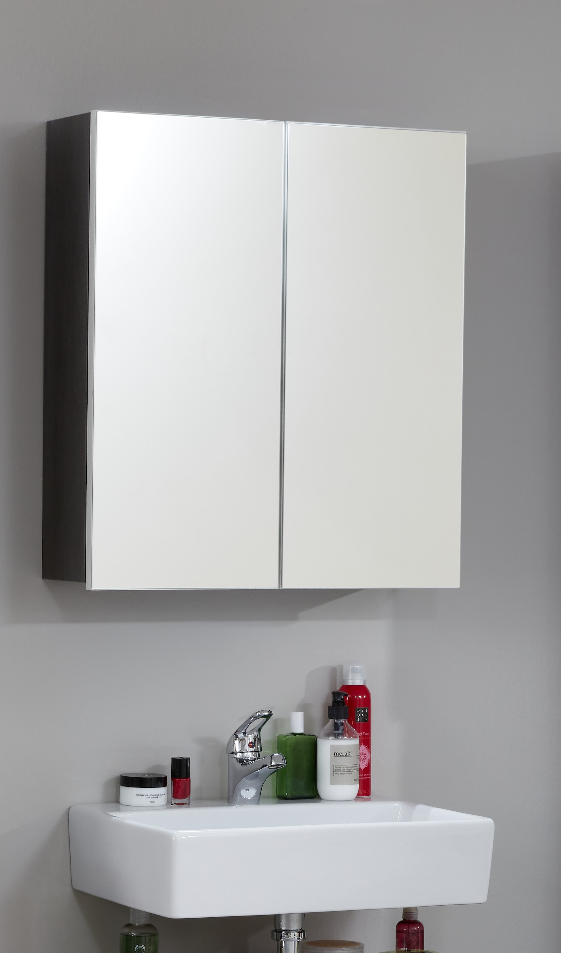 welltime Spiegelschrank »Sovana« Badschrank wahlweise mit oder ohne Beleuchtung - (B/T/H) 60/18/67 cm