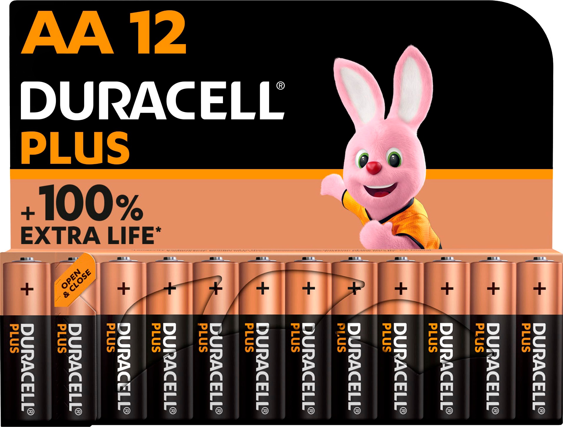 Duracell Batterie »Plus«, LR6, (Packung, 12 St.)