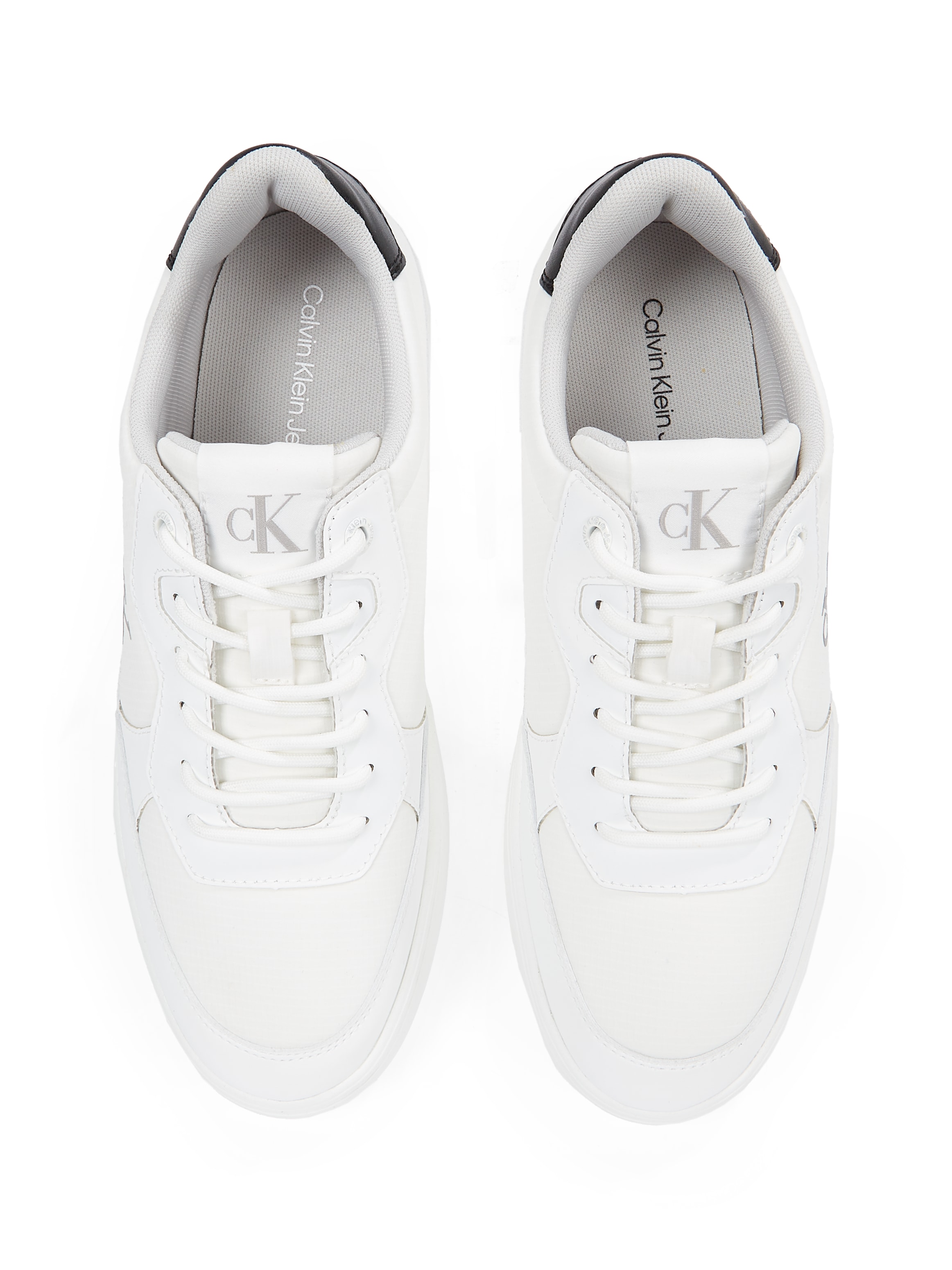 Calvin Klein Jeans Sneaker »CLASSIC CUPSOLE TECH RIPSTOP«, Schnürschuh, Halbschuh, Freizeitschuh mit Kontrast an der Ferse
