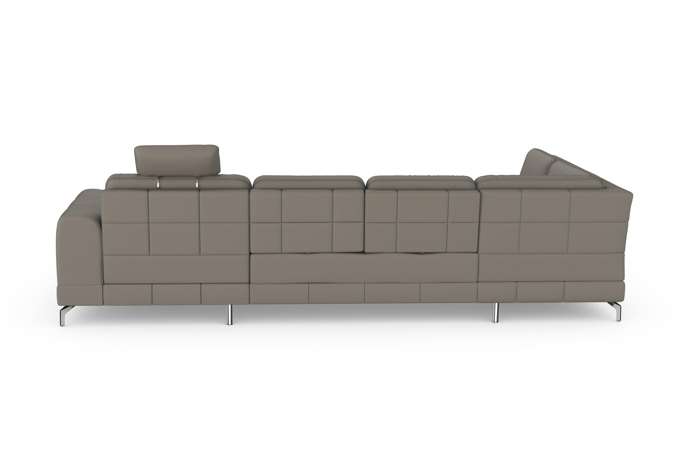 sit&more Wohnlandschaft »Bendigo U-Form«, inklusive Sitztiefenverstellung, Bodenfreiheit 12 cm, in 2 Fußfarben