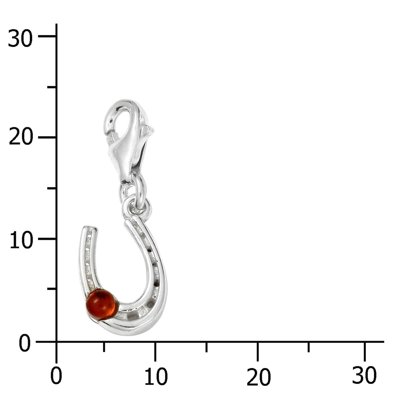 OSTSEE-SCHMUCK Kettenanhänger »- Hufeisen - Silber 925/000 - Bernstein«