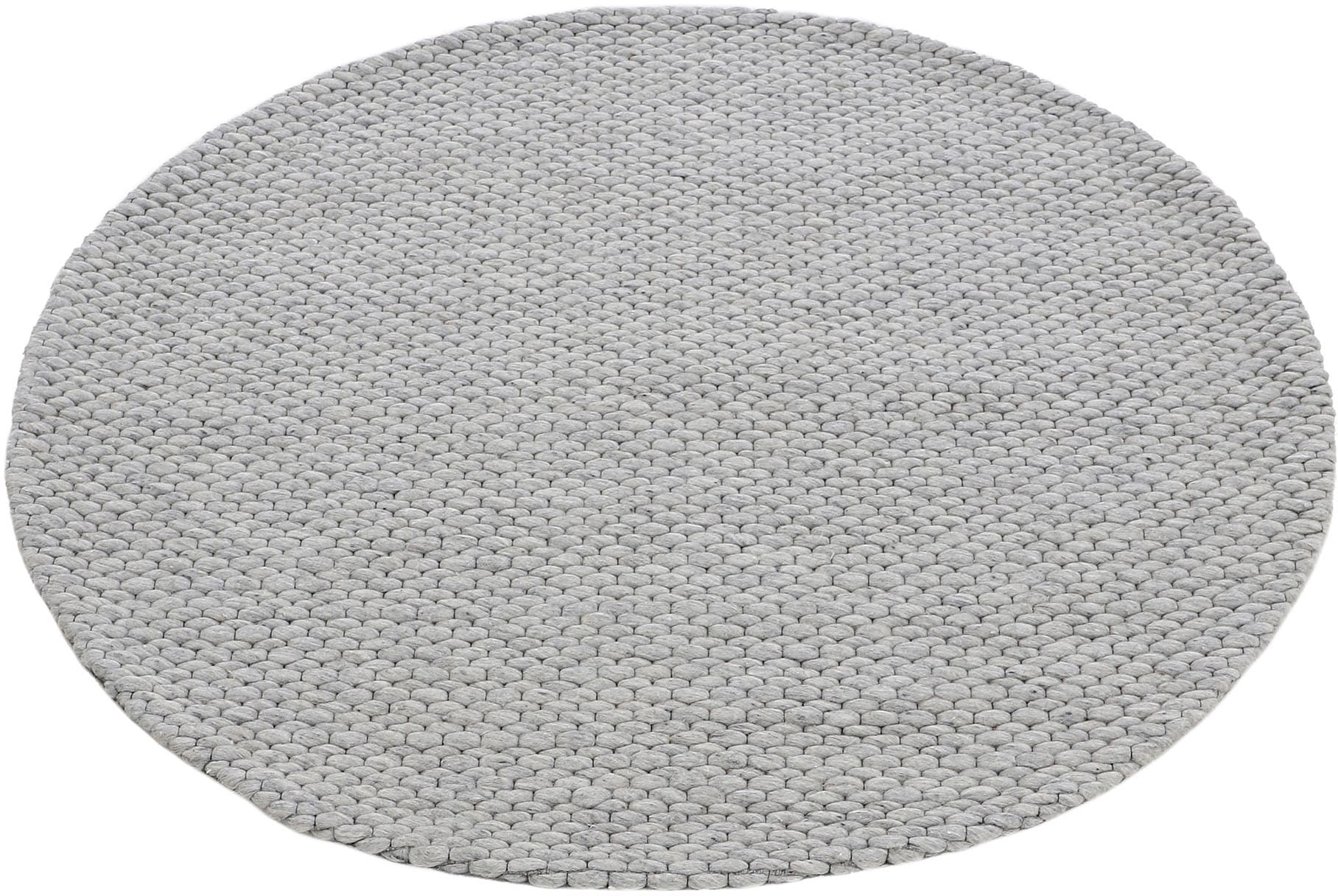 carpetfine Wollteppich »Sina« rund 14 mm Höhe grobe Struktur, Zeitloses Design, reine Wolle, Wohnzimmer
