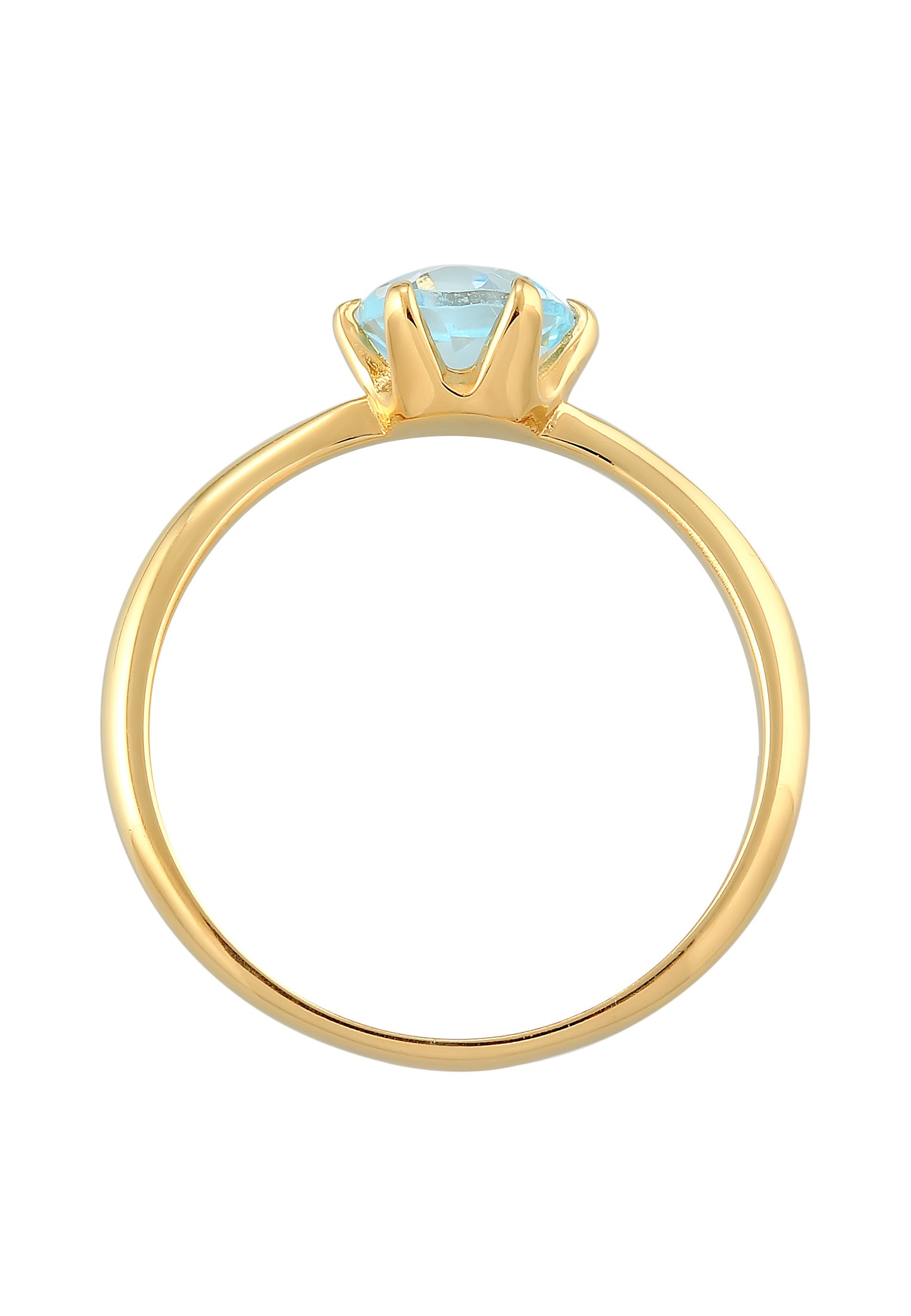 Elli Premium Silberring »Ring Topas Solitär 925 Silber rhodiniert«