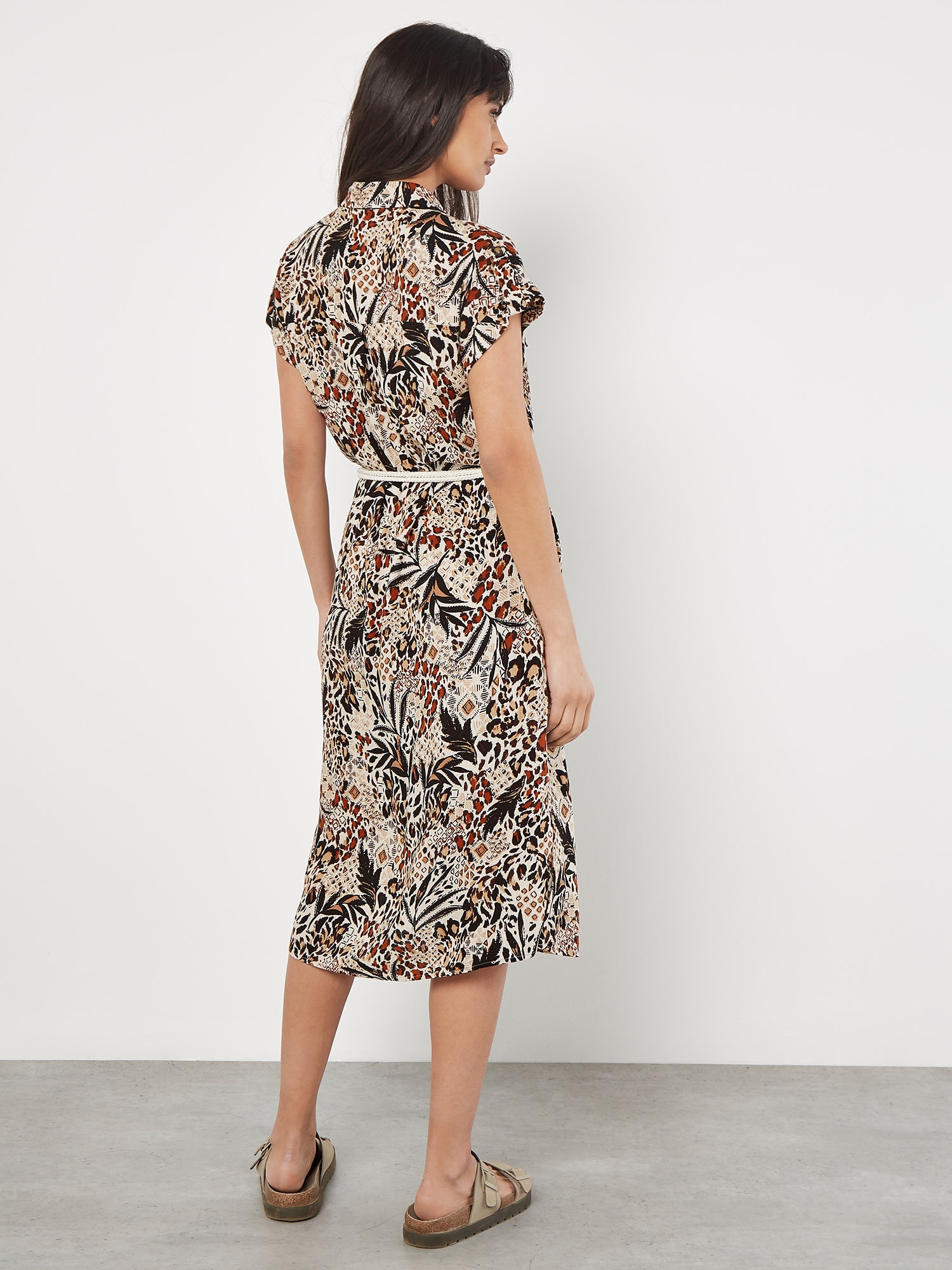 Apricot Hemdblusenkleid »Midikleid« 2 tlg. mit Kordel