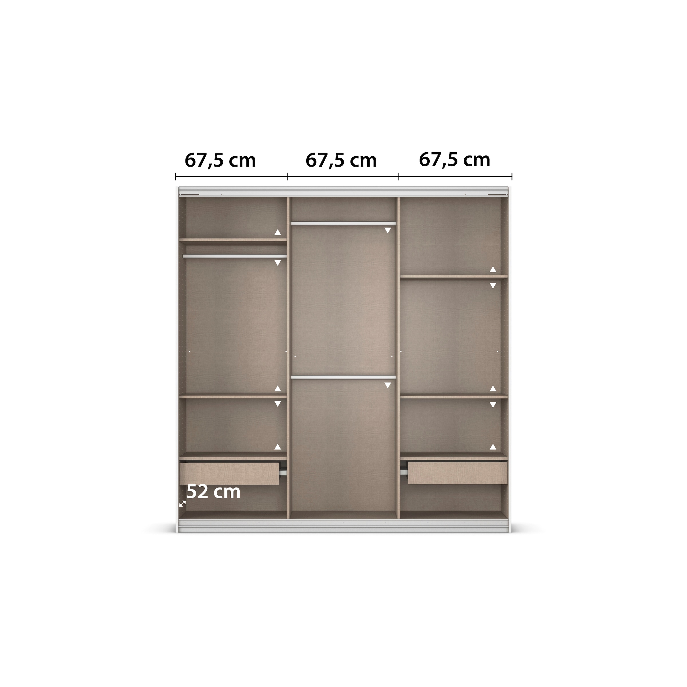 rauch Kleiderschrank »Schwebetürenschrank OTTO´s Choice Garderobe Schrank TOP ANGEBOT Avola«, (in 3 verschiedenen Ausstattungen BASIC/CLASSIC/PREMIUM inkl. Spiegel), mit eleganten Zierleisten in Chrom, Schwarz oder Weiß MADE IN GERMANY