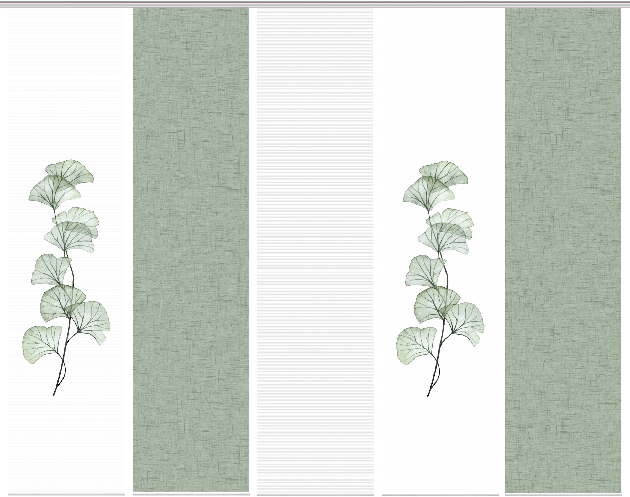 Vision S Schiebegardine »BERTO 5er SET« Paneelwagen 5 Stk. tlg. Schiebevorhang Digidruck 5er Set BERTO