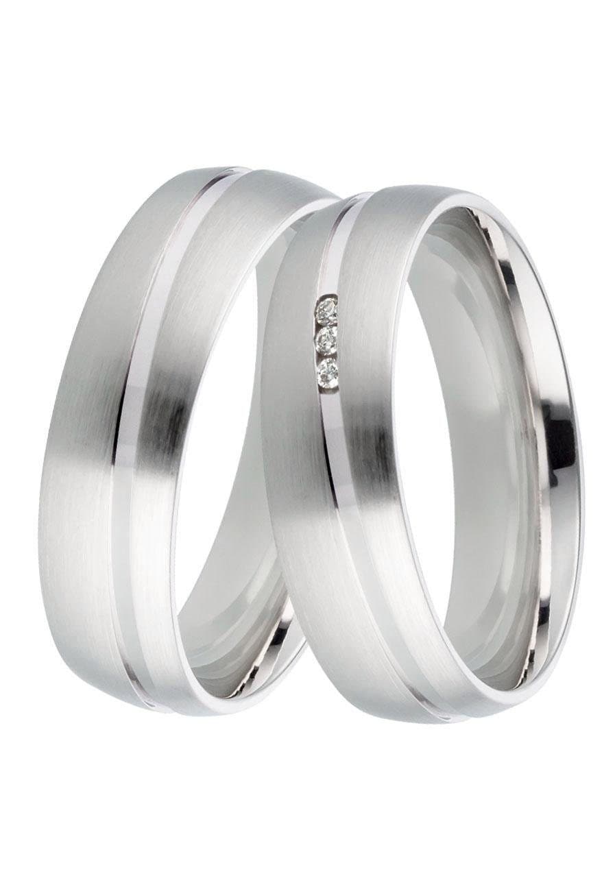 DOOSTI Trauring »Schmuck Geschenk Silber 925 Trauring Ehering Partnerring LIEBE«, Made in Germany, wahlweise mit oder ohne Brillanten