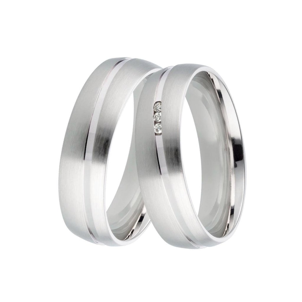 DOOSTI Trauring »Schmuck Geschenk Silber 925 Trauring Ehering Partnerring LIEBE«, Made in Germany, wahlweise mit oder ohne Brillanten