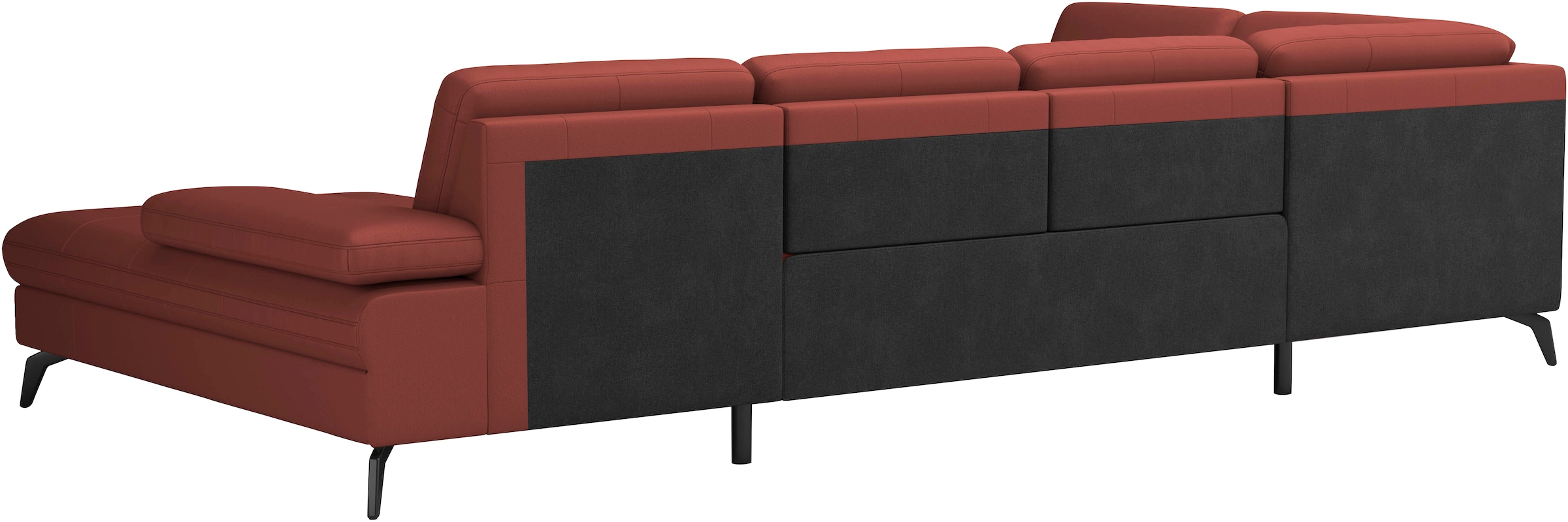 sit&more Wohnlandschaft »Morris U-Form, inkl. Sitztiefenverstellung«, wahlweise mit Armteilverstellung, Bettfunktion & Bettkasten