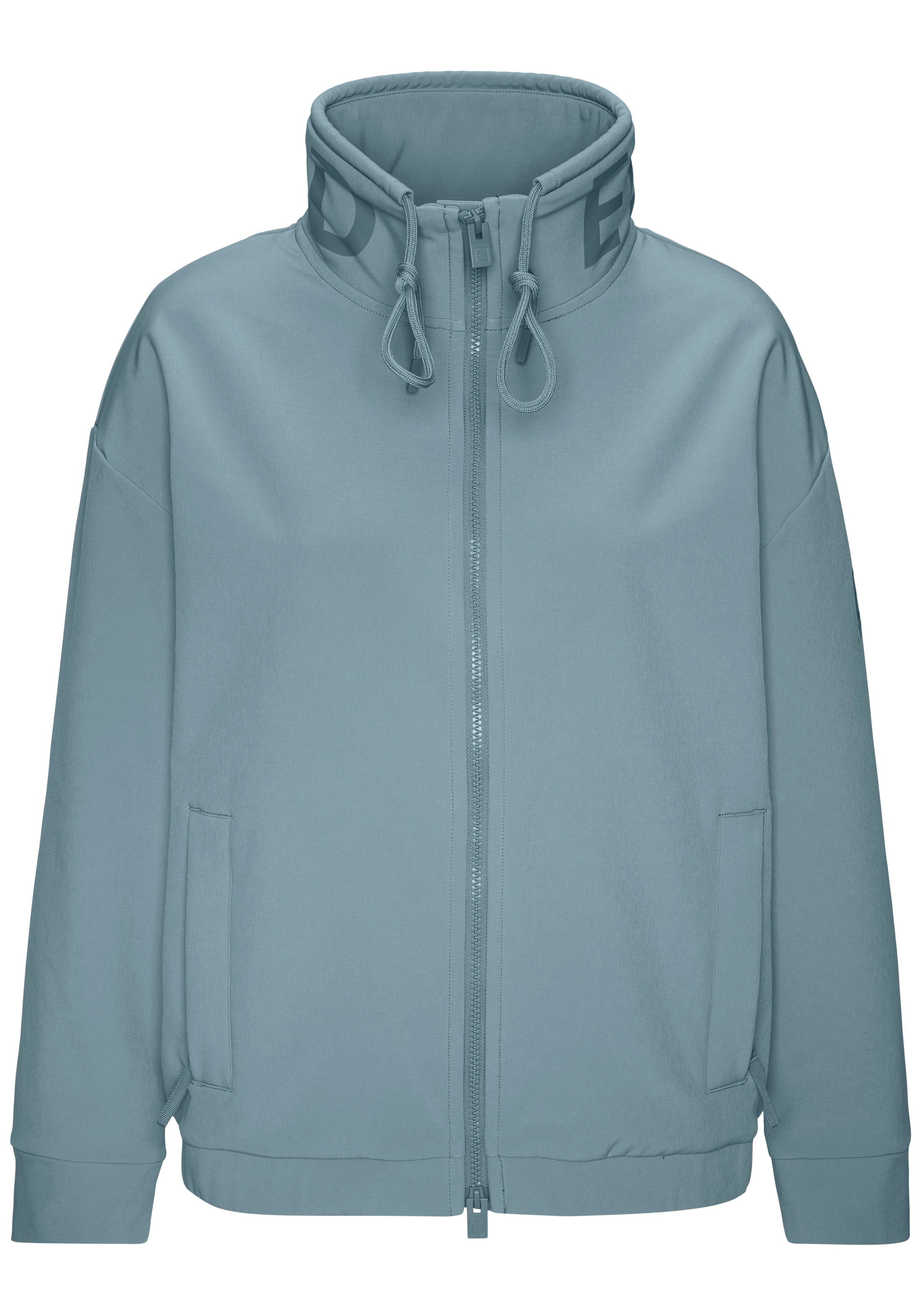 Elbsand Softshelljacke mit hohem, verstellbaren Kragen