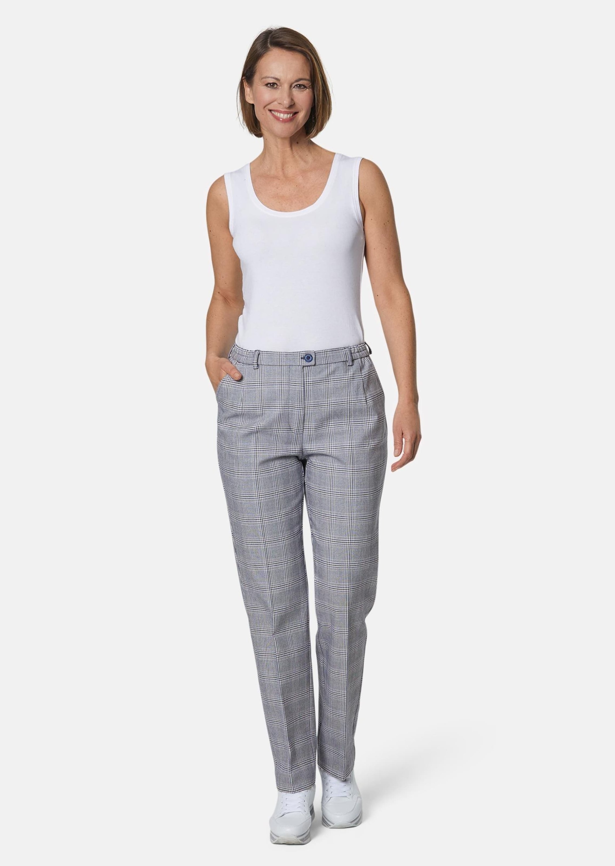 GOLDNER 2-in-1-Hose »Kurzgröße Karohose Anna«  Ohne