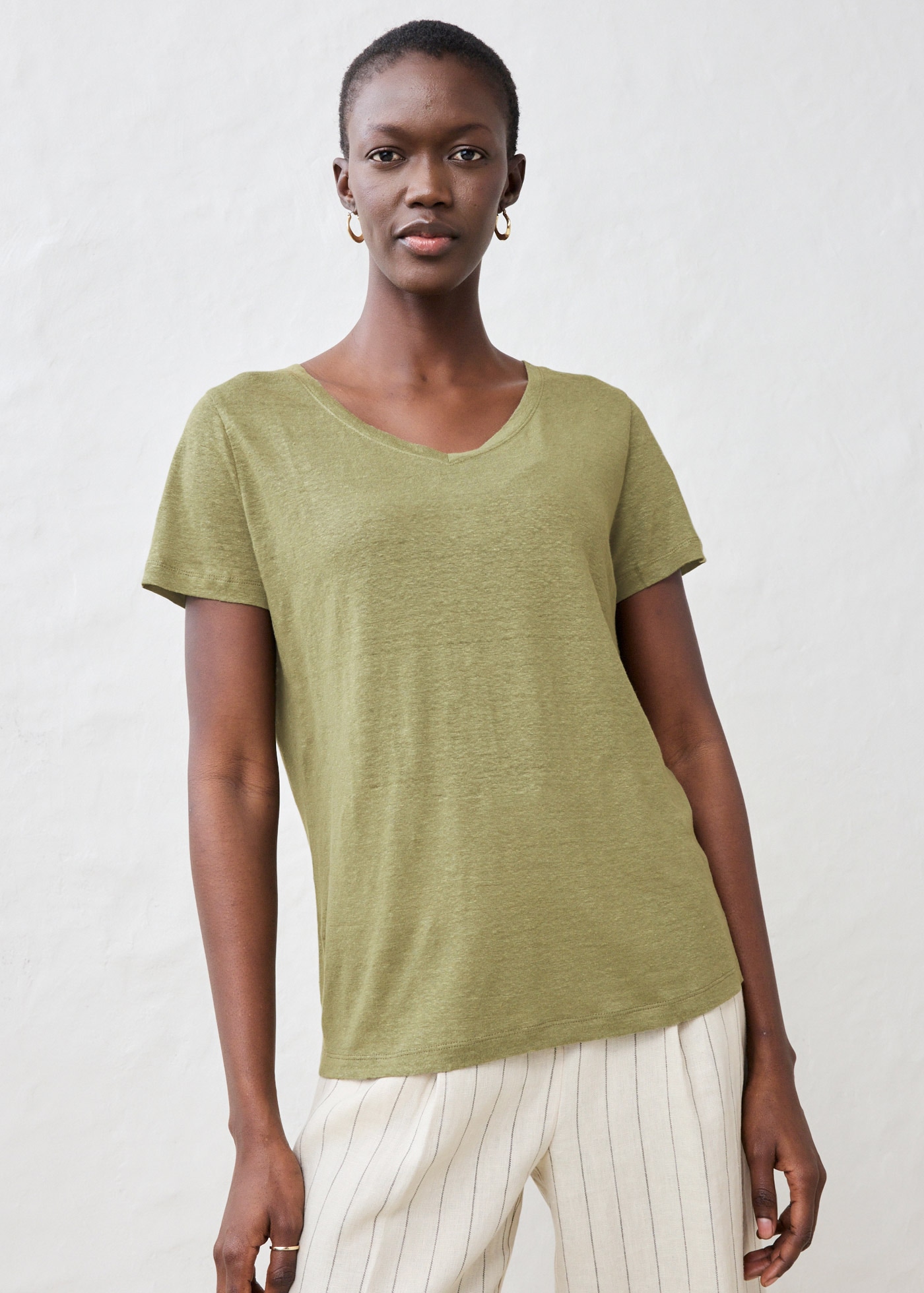 bonprix T-Shirt »Shirt aus reinem Leinen« Shirt aus reinem Leinen